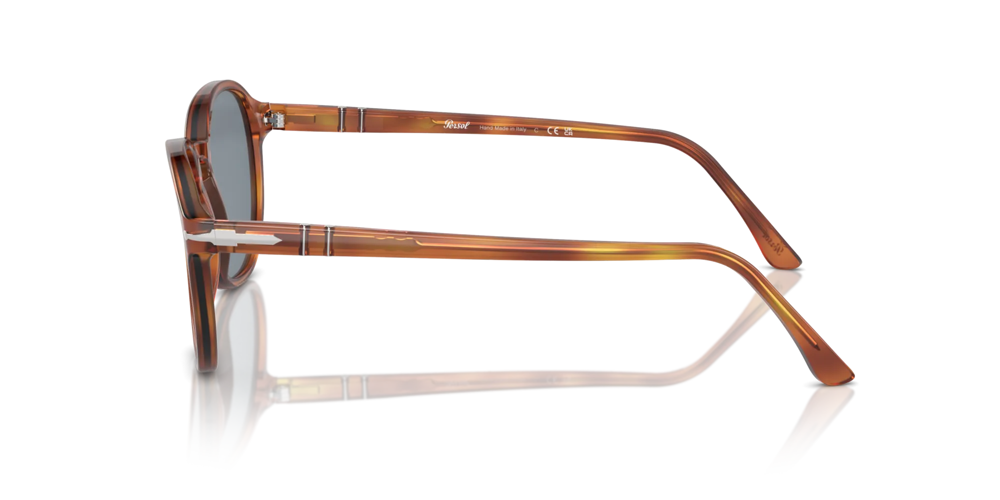 Persol PO3343S 96/56 Occhiali da sole Acetato Marrone Blu Pillow Normale Antiriflesso - immagine 4
