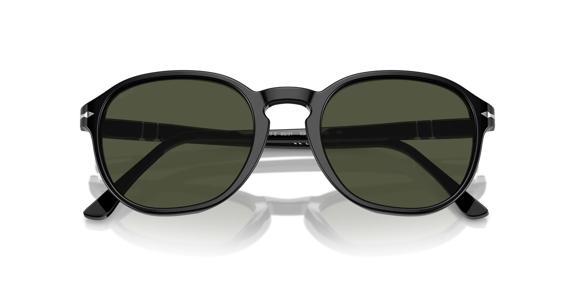 Persol PO3343S 95/31 Occhiali da sole Acetato Nero Verde Pillow Normale - immagine 2