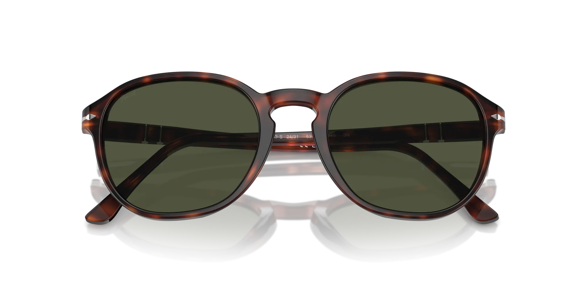 Persol PO3343S 24/31 Occhiali da sole Acetato Tartaruga Verde Pillow Normale - immagine 2