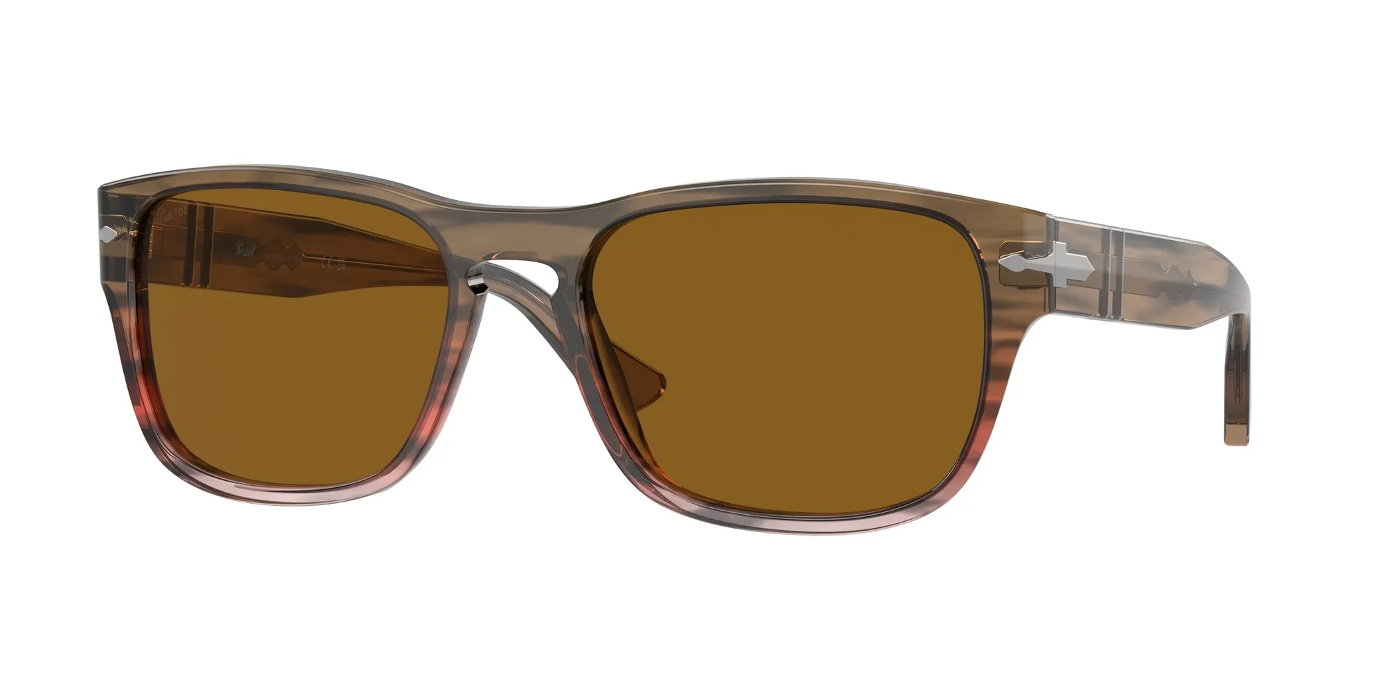 Persol PO3341S 120633 Occhiali da sole Acetato Marrone Marrone Pillow Normale - immagine 1