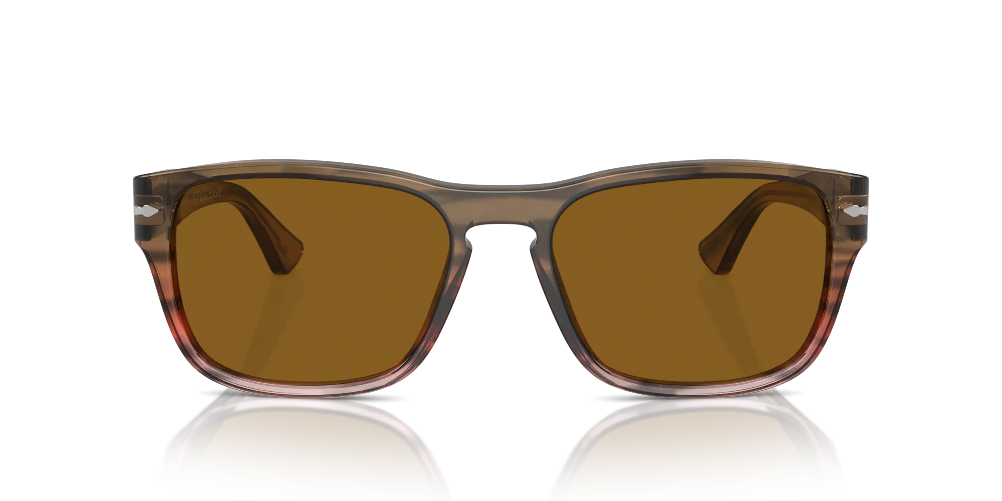 Persol PO3341S 120633 Occhiali da sole Acetato Marrone Marrone Pillow Normale - immagine 3