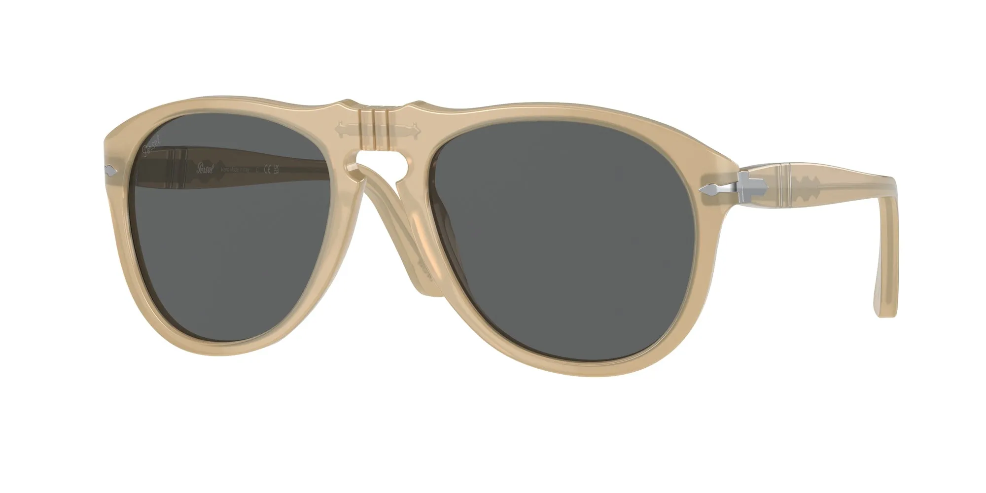 Persol PO0649 1169B1 Occhiali da sole Acetato Marrone Grigio Pilot Normale - immagine 1