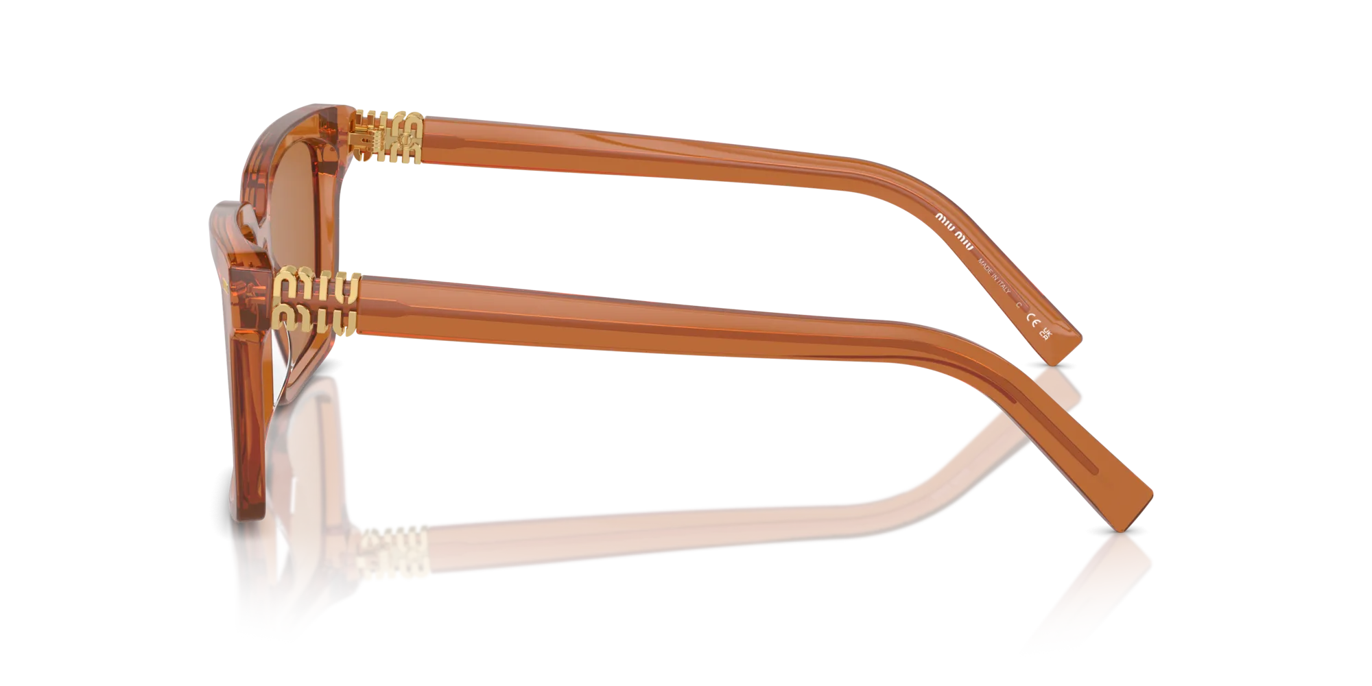 Miu Miu MU 13ZS 15T2Z1 Occhiali da sole Acetato Marrone Marrone Squadrata Normale - immagine 4