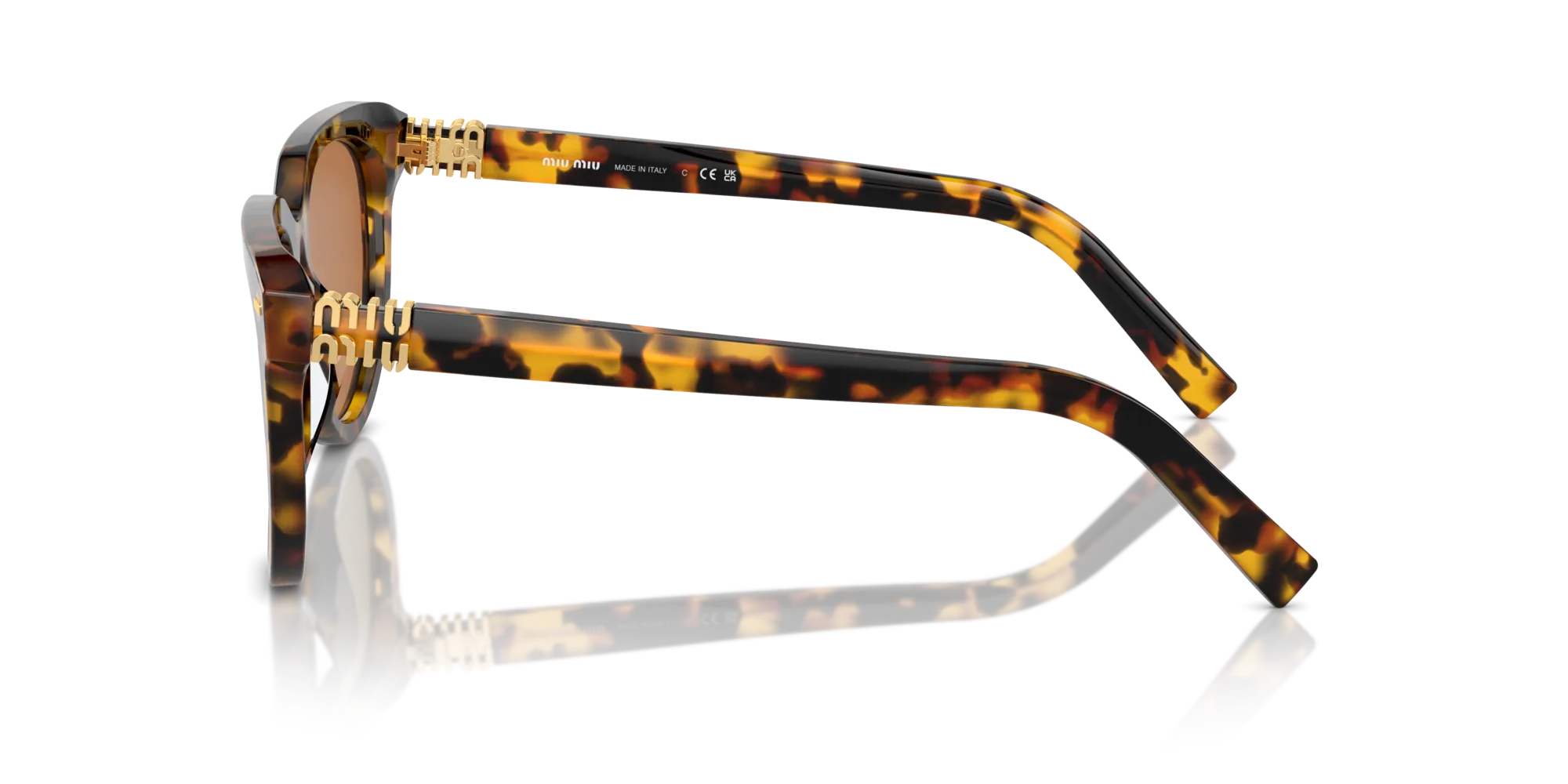 Miu Miu MU 12ZS VAU01T Occhiali da sole Acetato Tartaruga Marrone Pantos Normale - immagine 4
