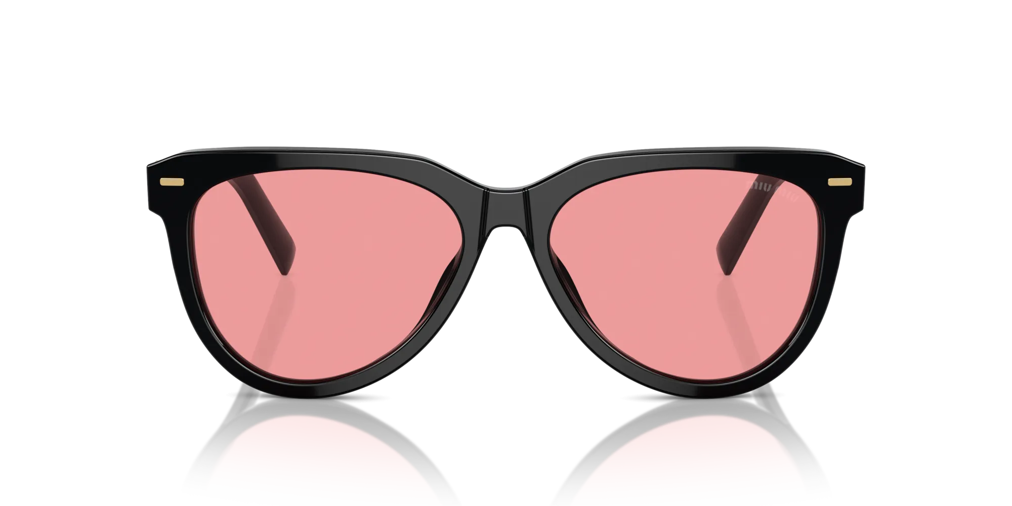 Miu Miu MU 12ZS 16K1D0 Occhiali da sole Acetato Nero Rosso Pantos Normale - immagine 3