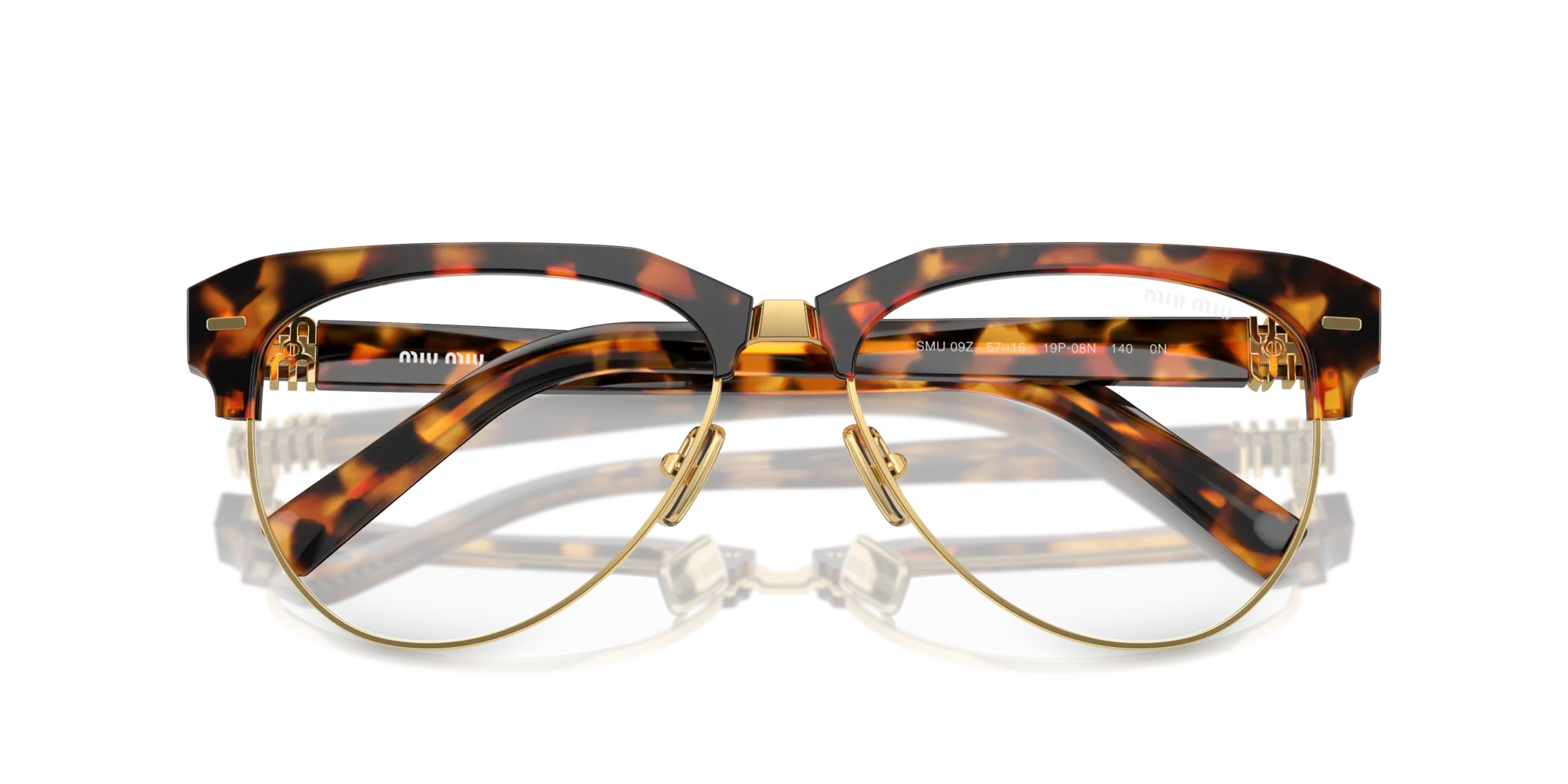 Miu Miu MU 09ZS 19P08N Occhiali da sole Acetato Tartaruga Trasparente Pilot Normale Anti luce blu - per PC - immagine 2