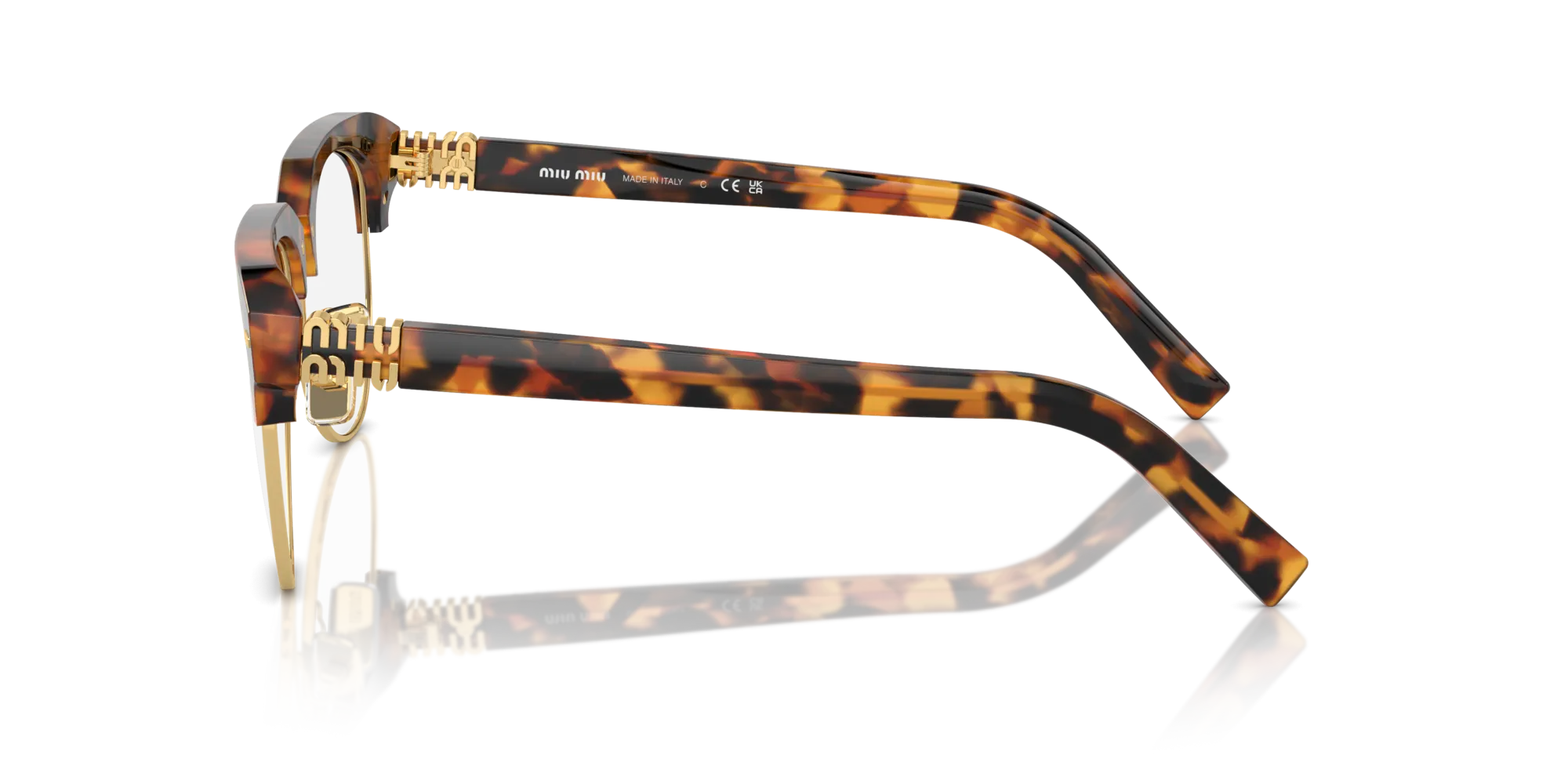 Miu Miu MU 09ZS 19P08N Occhiali da sole Acetato Tartaruga Trasparente Pilot Normale Anti luce blu - per PC - immagine 4