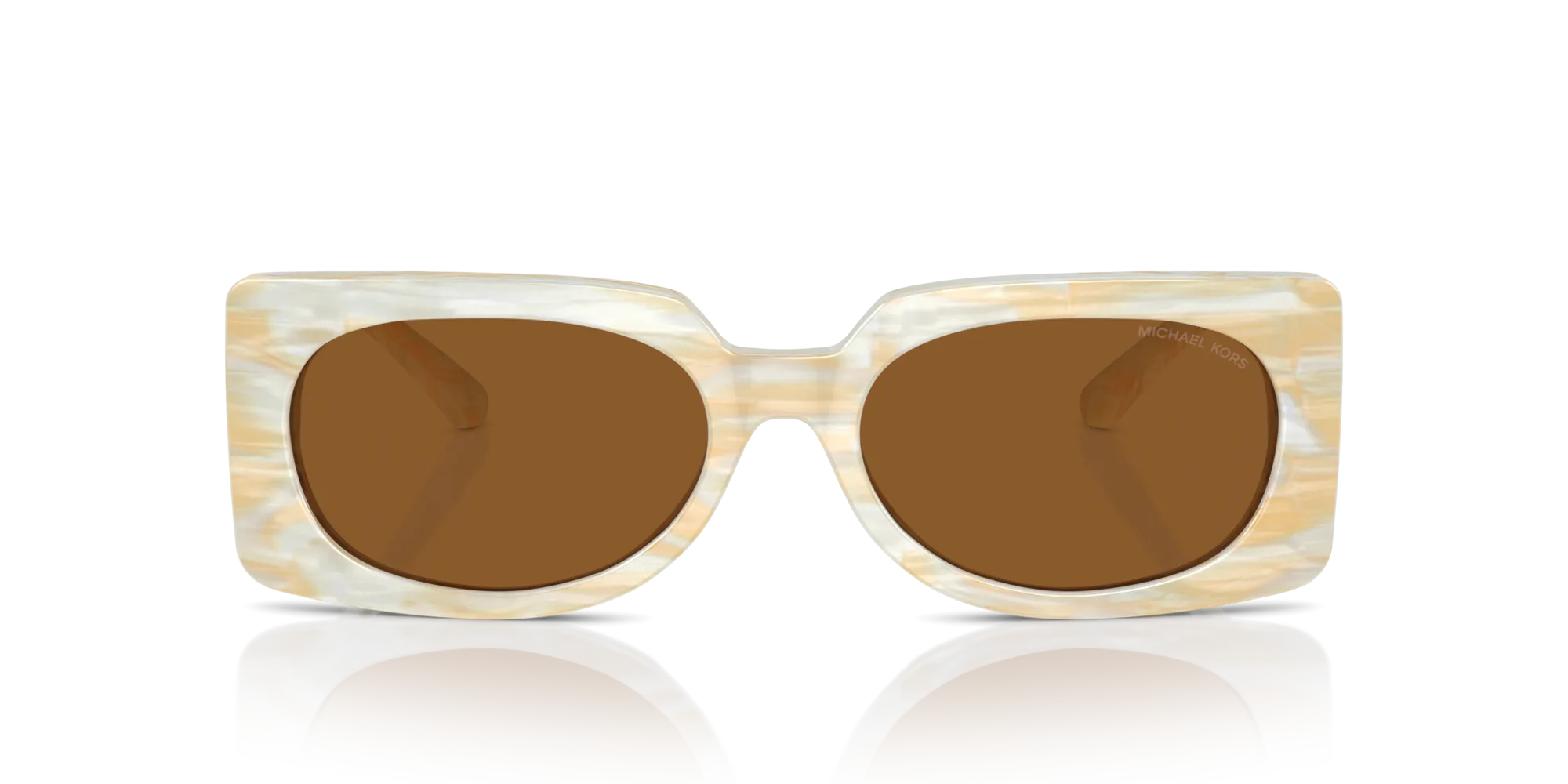 Michael Kors MK2215 BORDEAUX 400173 Occhiali da sole Acetato Beige Marrone Squadrata Normale - immagine 3