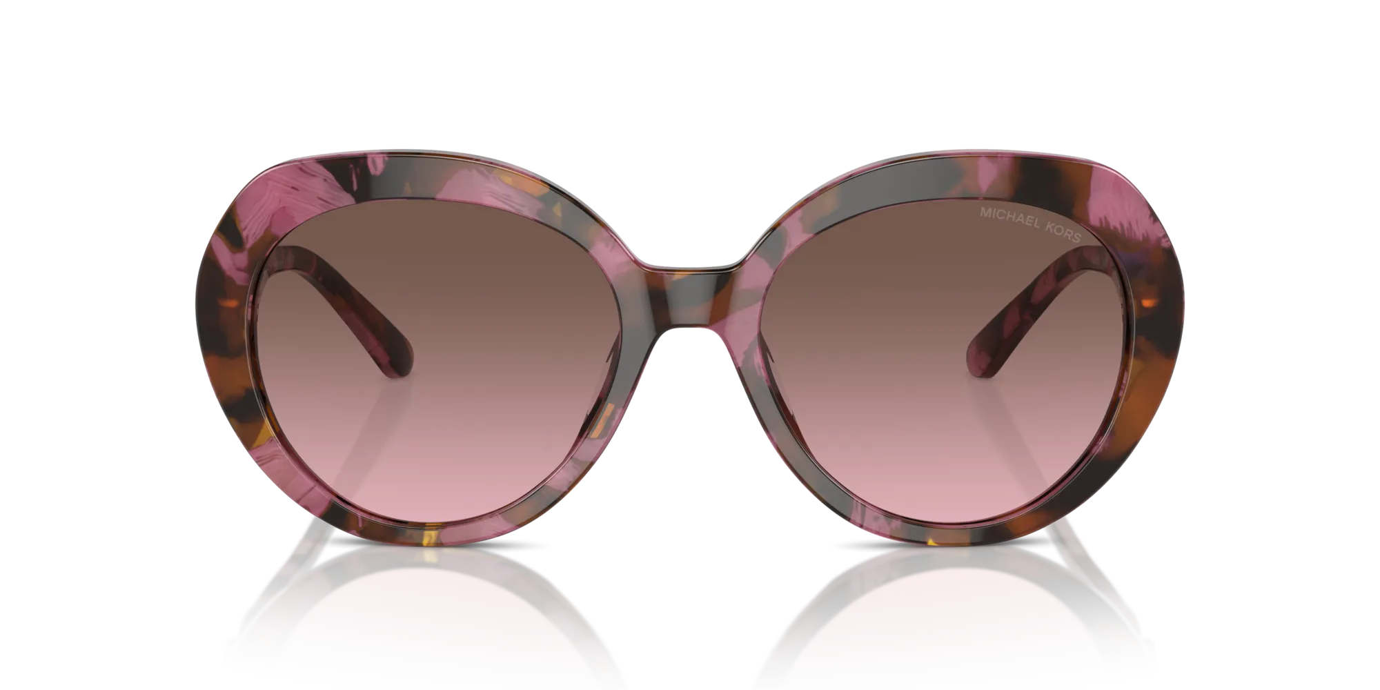 Michael Kors MK2214U SAN LUCAS 39989T Occhiali da sole Acetato Tartaruga Viola Rotonda Normale Sfumato - immagine 3