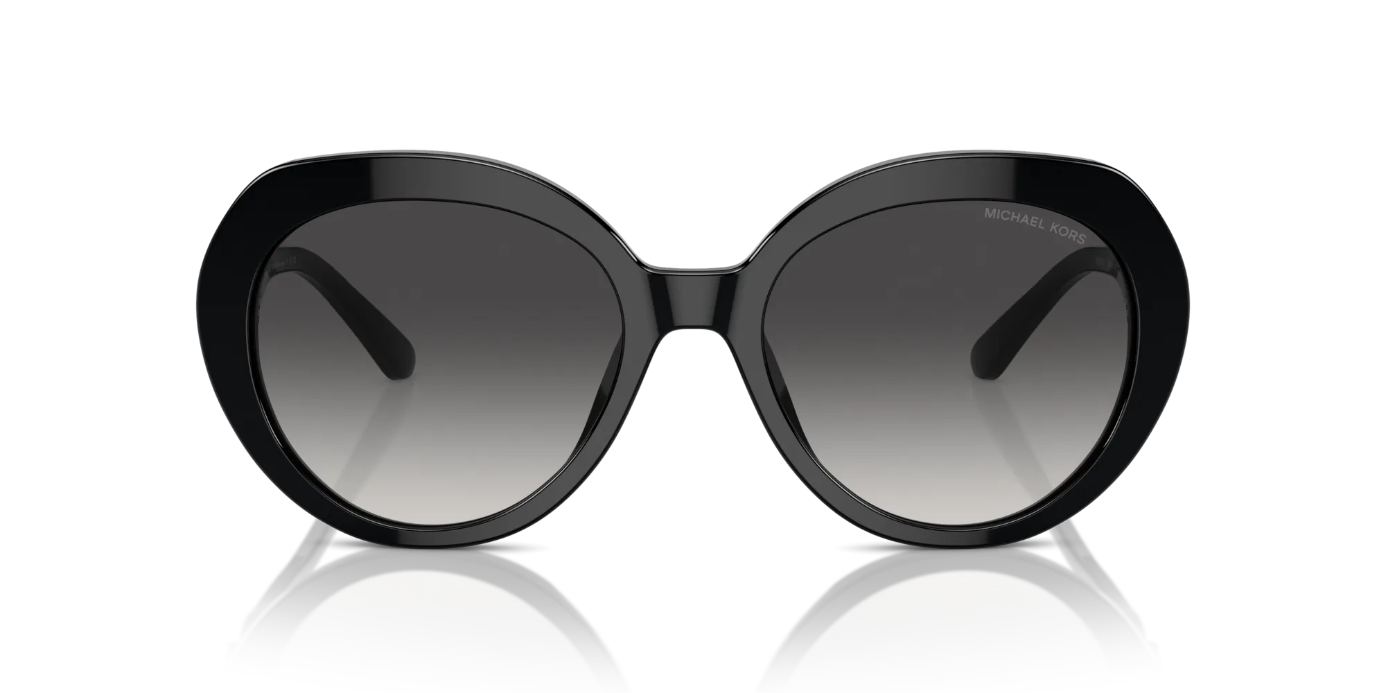 Michael Kors MK2214U SAN LUCAS 30058G Occhiali da sole Acetato Nero Grigio Rotonda Normale Sfumato - immagine 3