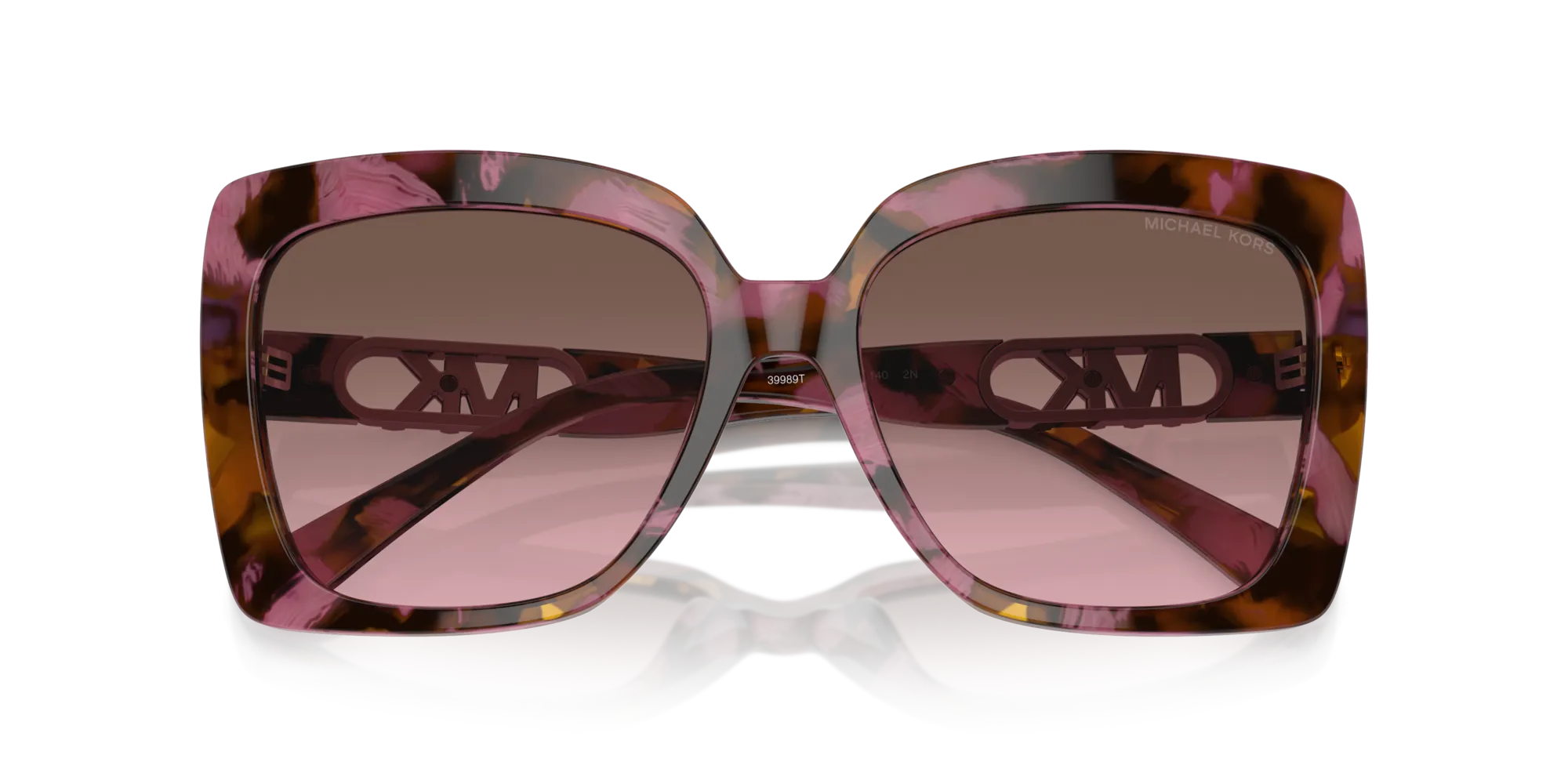 Michael Kors MK2213 NICE 39989T Occhiali da sole Acetato Tartaruga Viola Squadrata Normale Sfumato - immagine 2
