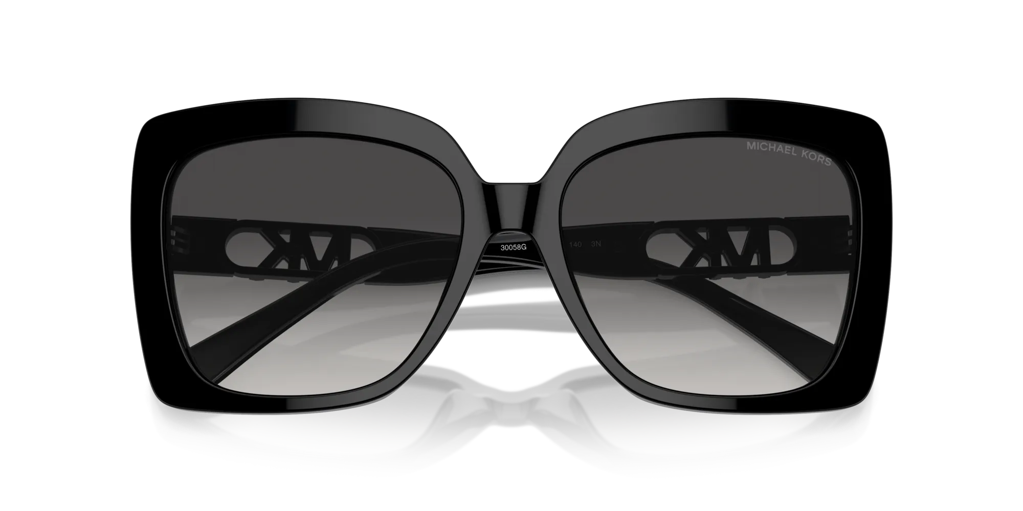Michael Kors MK2213 NICE 30058G Occhiali da sole Acetato Nero Grigio Squadrata Normale Sfumato - immagine 2