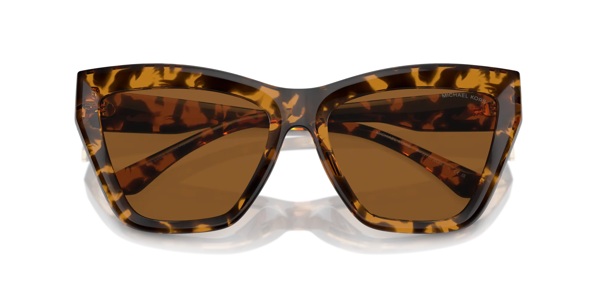 Michael Kors MK2211U DUBAI 300673 Occhiali da sole Iniettato Tartaruga Marrone Cat Eye Normale - immagine 2