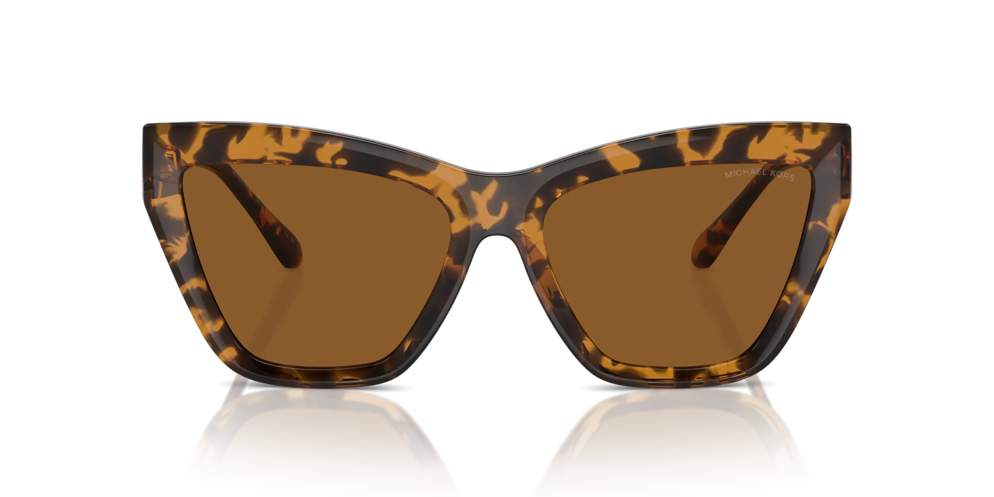 Michael Kors MK2211U DUBAI 300673 Occhiali da sole Iniettato Tartaruga Marrone Cat Eye Normale - immagine 3