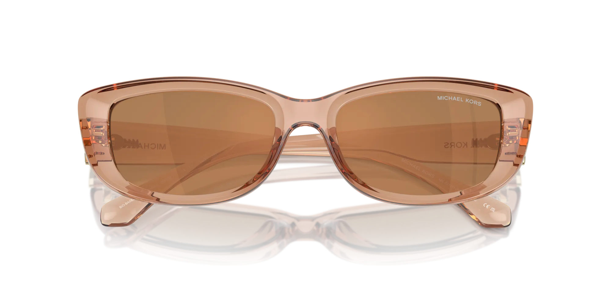 Michael Kors MK2210U ASHEVILLE 3999/O Occhiali da sole Iniettato Marrone Marrone Squadrata Normale Specchiato - immagine 2