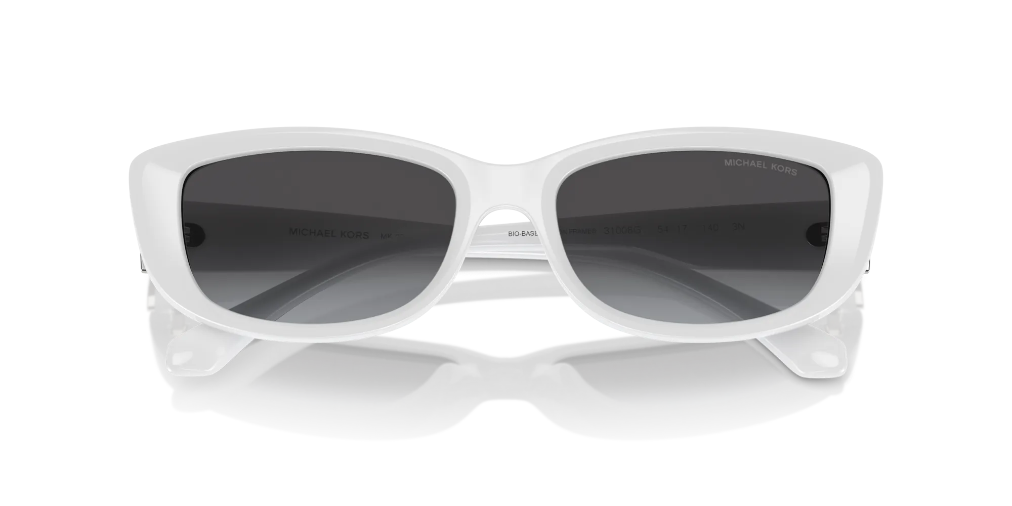 Michael Kors MK2210U ASHEVILLE 31008G Occhiali da sole Iniettato Bianco Grigio Squadrata Normale Sfumato - immagine 2