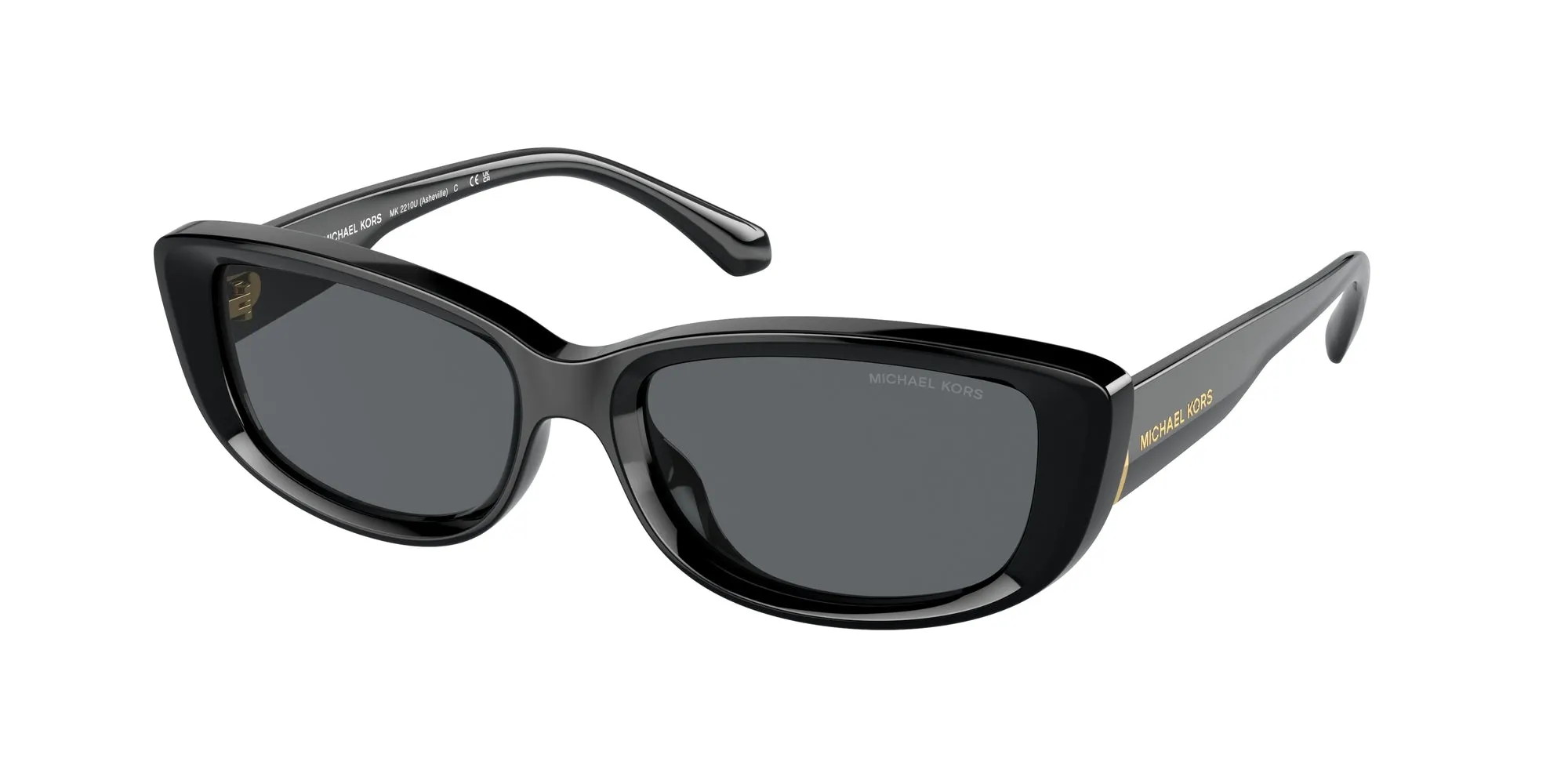 Michael Kors MK2210U ASHEVILLE 300587 Occhiali da sole Iniettato Nero Grigio Squadrata Normale - immagine 1