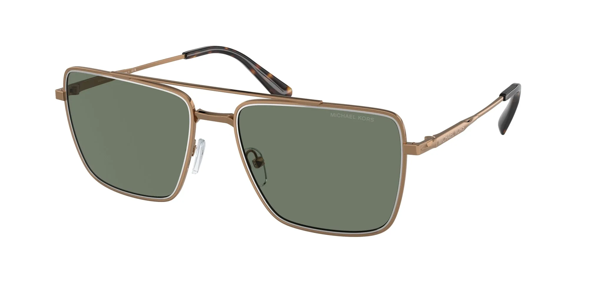 Michael Kors MK1154 BLUE RIDGE 18993H Occhiali da sole Metallo Oro Verde Squadrata Normale Antiriflesso - immagine 1