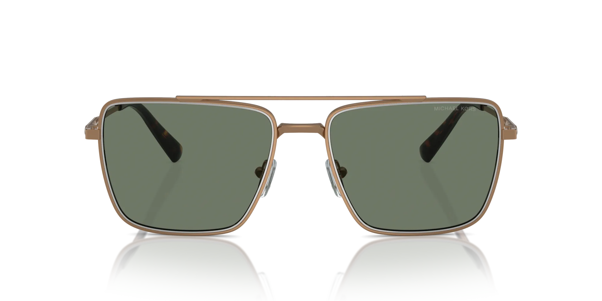 Michael Kors MK1154 BLUE RIDGE 18993H Occhiali da sole Metallo Oro Verde Squadrata Normale Antiriflesso - immagine 3