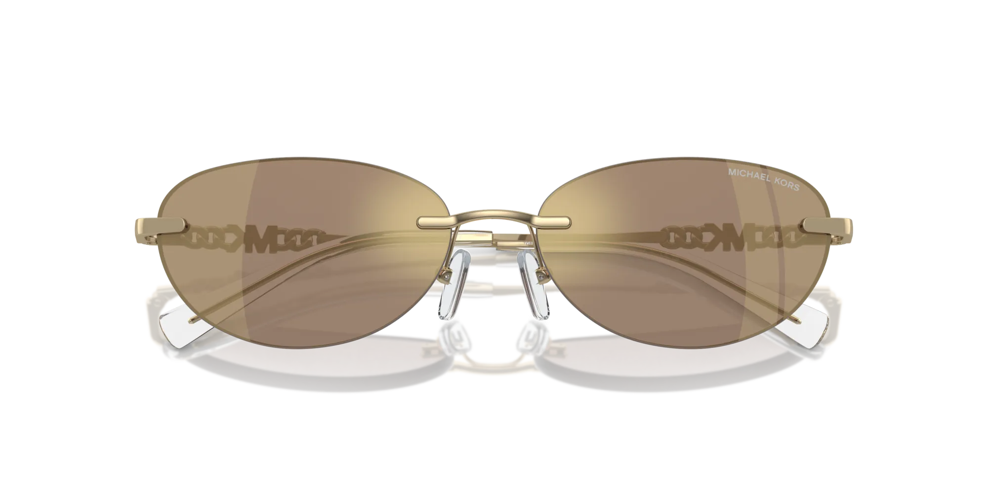 Michael Kors MK1151 MANCHESTER 10145A Occhiali da sole Metallo Marrone Marrone Rotonda Normale Specchiato - immagine 2
