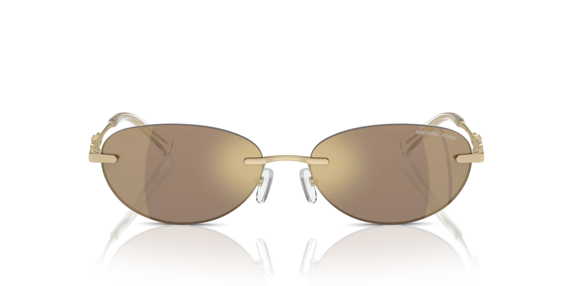 Michael Kors MK1151 MANCHESTER 10145A Occhiali da sole Metallo Marrone Marrone Rotonda Normale Specchiato - immagine 3