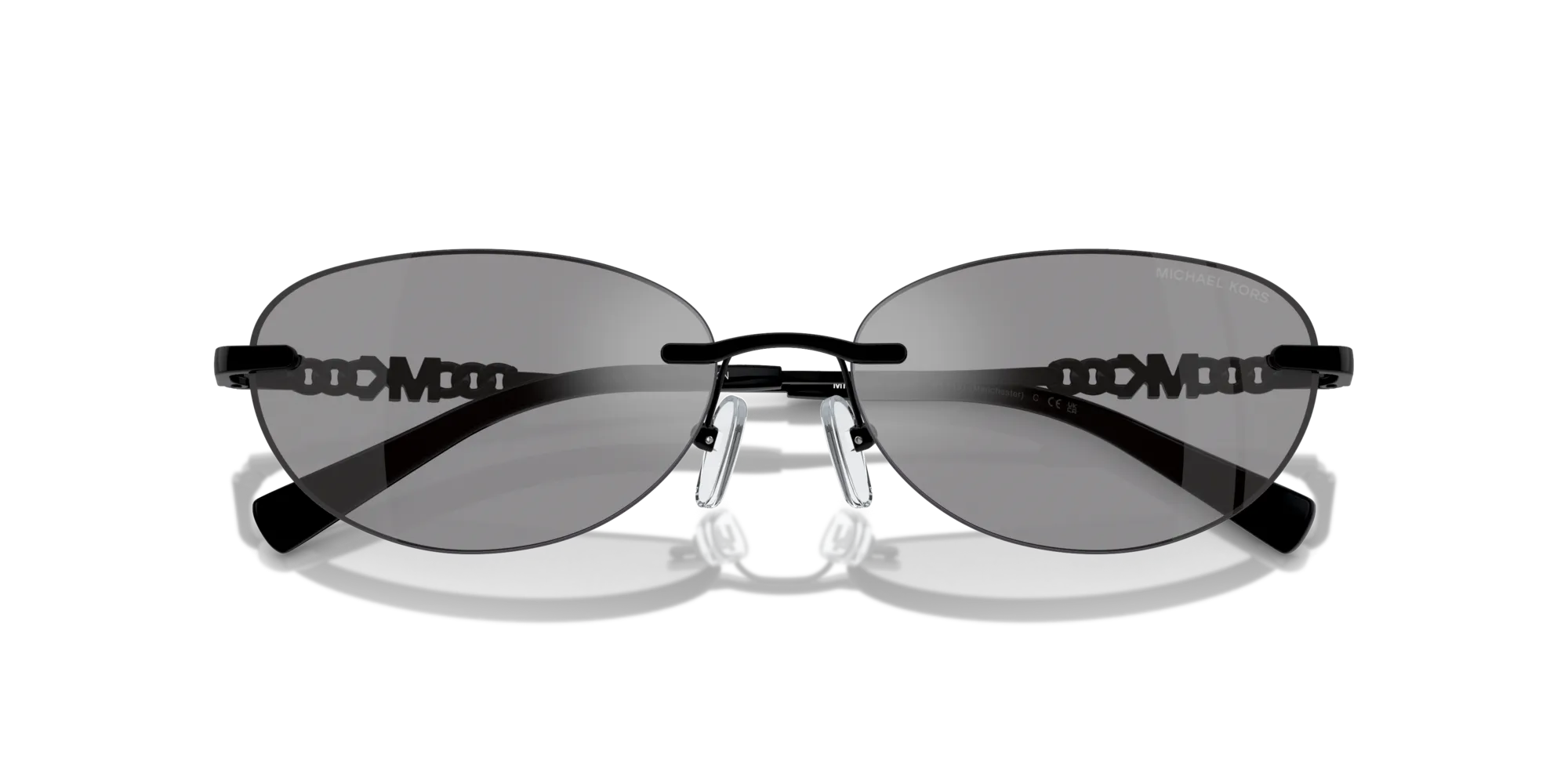 Michael Kors MK1151 MANCHESTER 1005/1 Occhiali da sole Metallo Grigio Grigio Rotonda Normale Specchiato - immagine 2