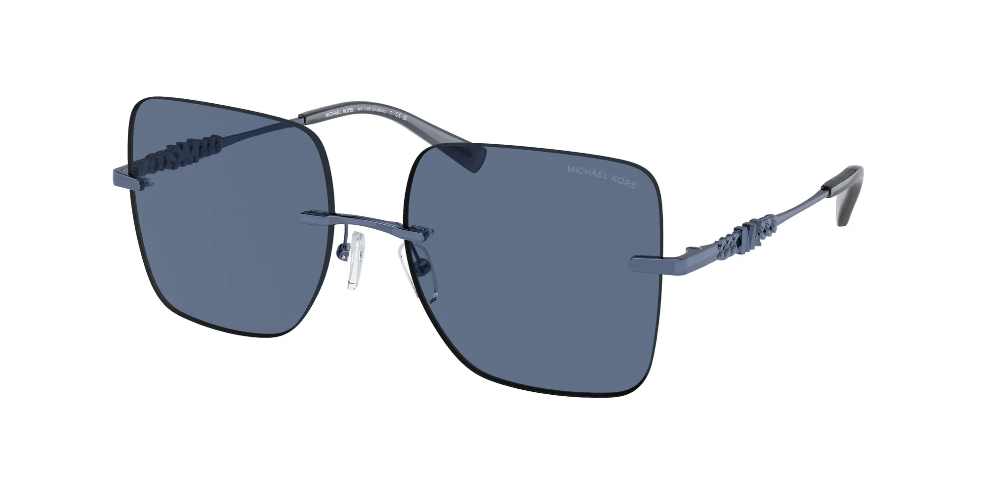 Michael Kors MK1150 QUéBEC 189580 Occhiali da sole Metallo Blu Blu Squadrata Normale - immagine 1