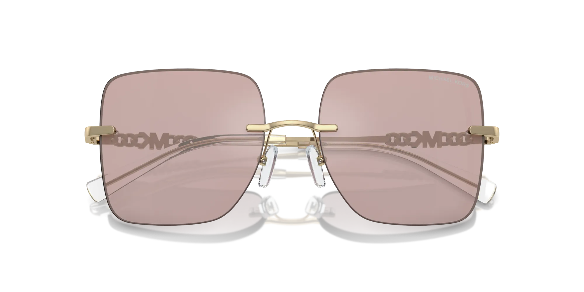 Michael Kors MK1150 QUéBEC 1014VS Occhiali da sole Metallo Rosa Rosa Squadrata Normale Specchiato - immagine 2
