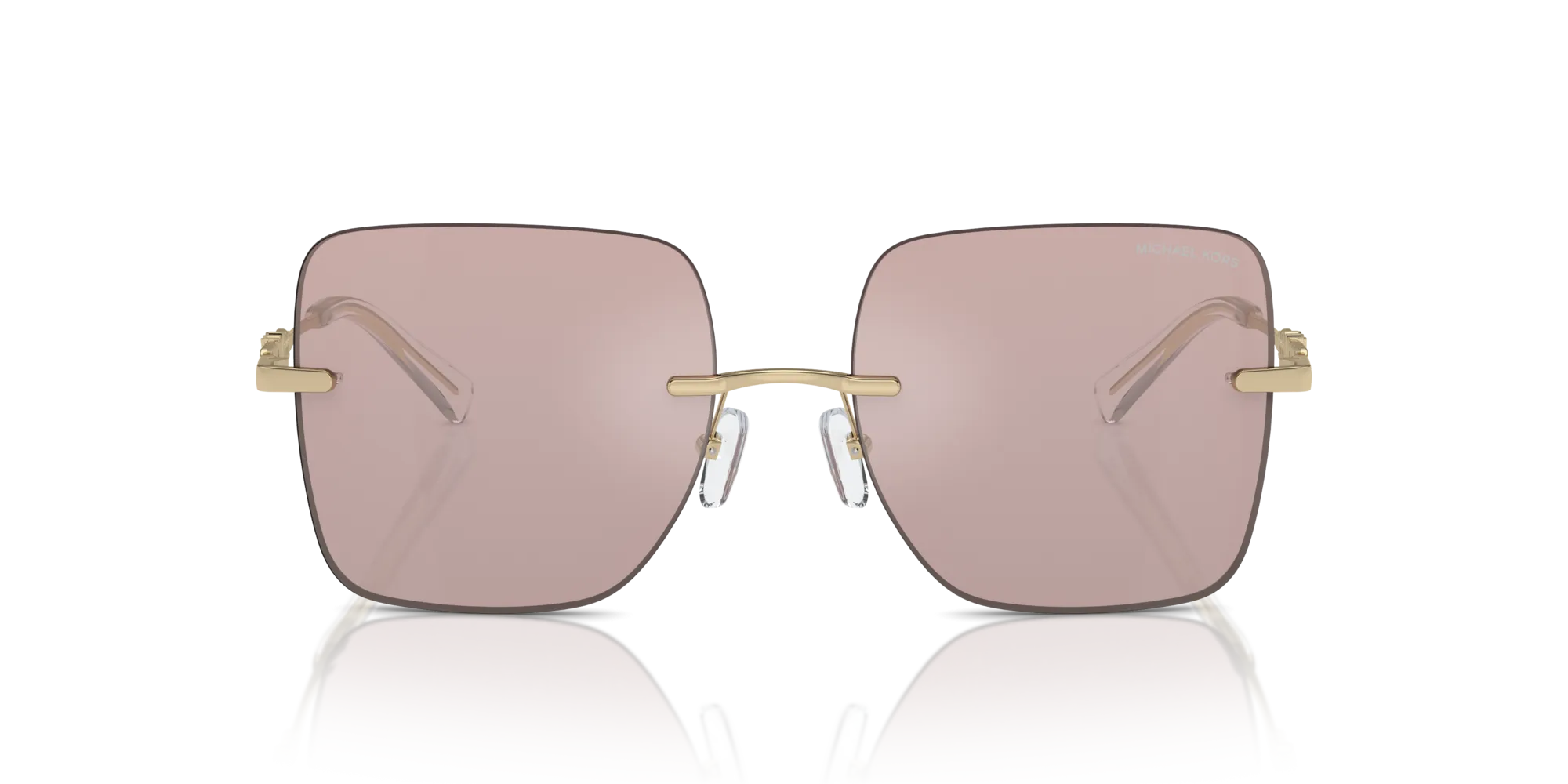 Michael Kors MK1150 QUéBEC 1014VS Occhiali da sole Metallo Rosa Rosa Squadrata Normale Specchiato - immagine 3