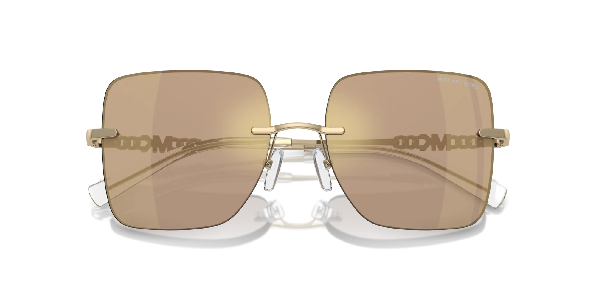 Michael Kors MK1150 QUéBEC 10145A Occhiali da sole Metallo Marrone Marrone Squadrata Normale Specchiato - immagine 2