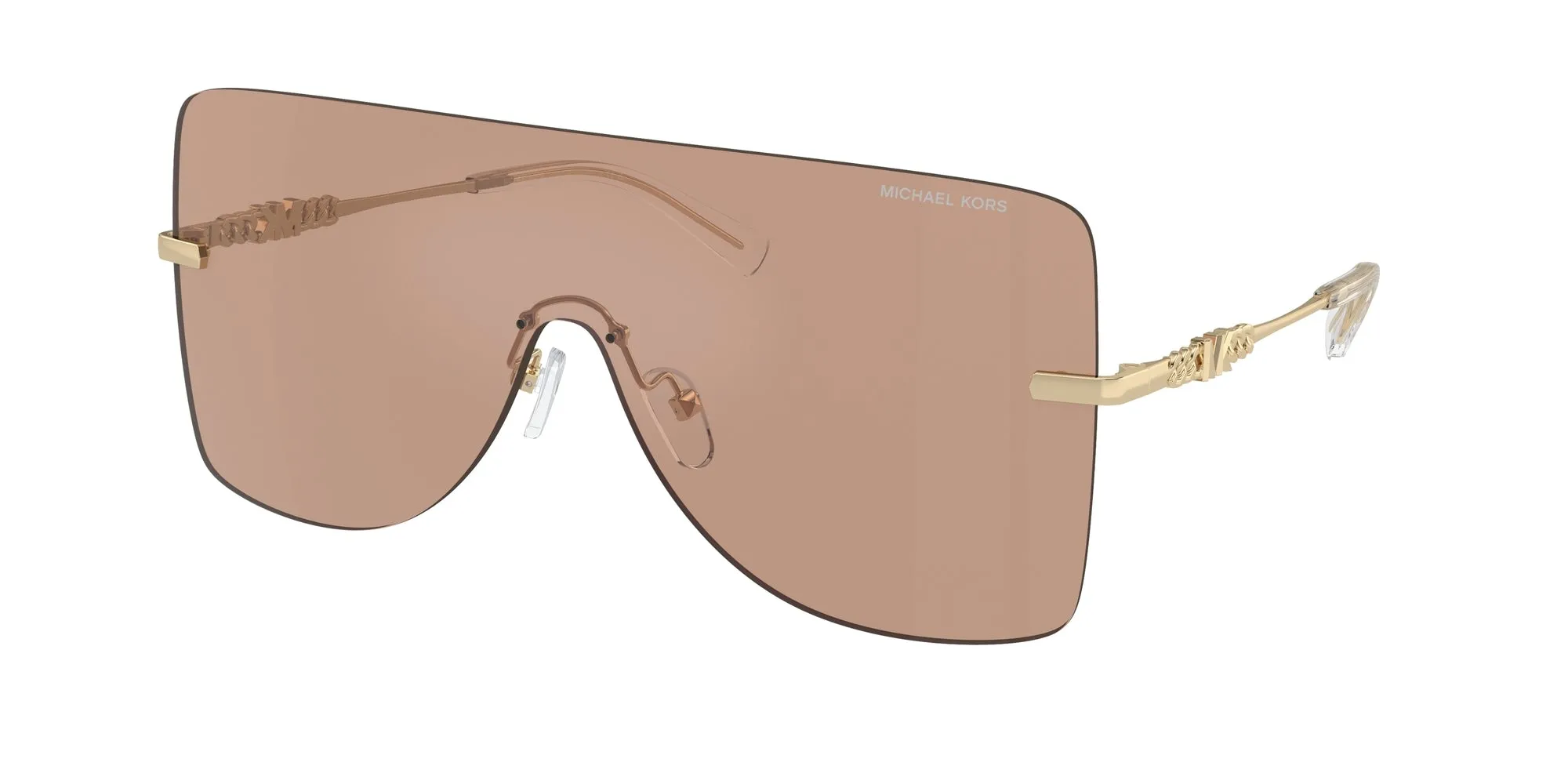 Michael Kors MK1148 LONDON 1014VL Occhiali da sole Metallo Marrone Marrone Squadrata Normale Specchiato - immagine 1