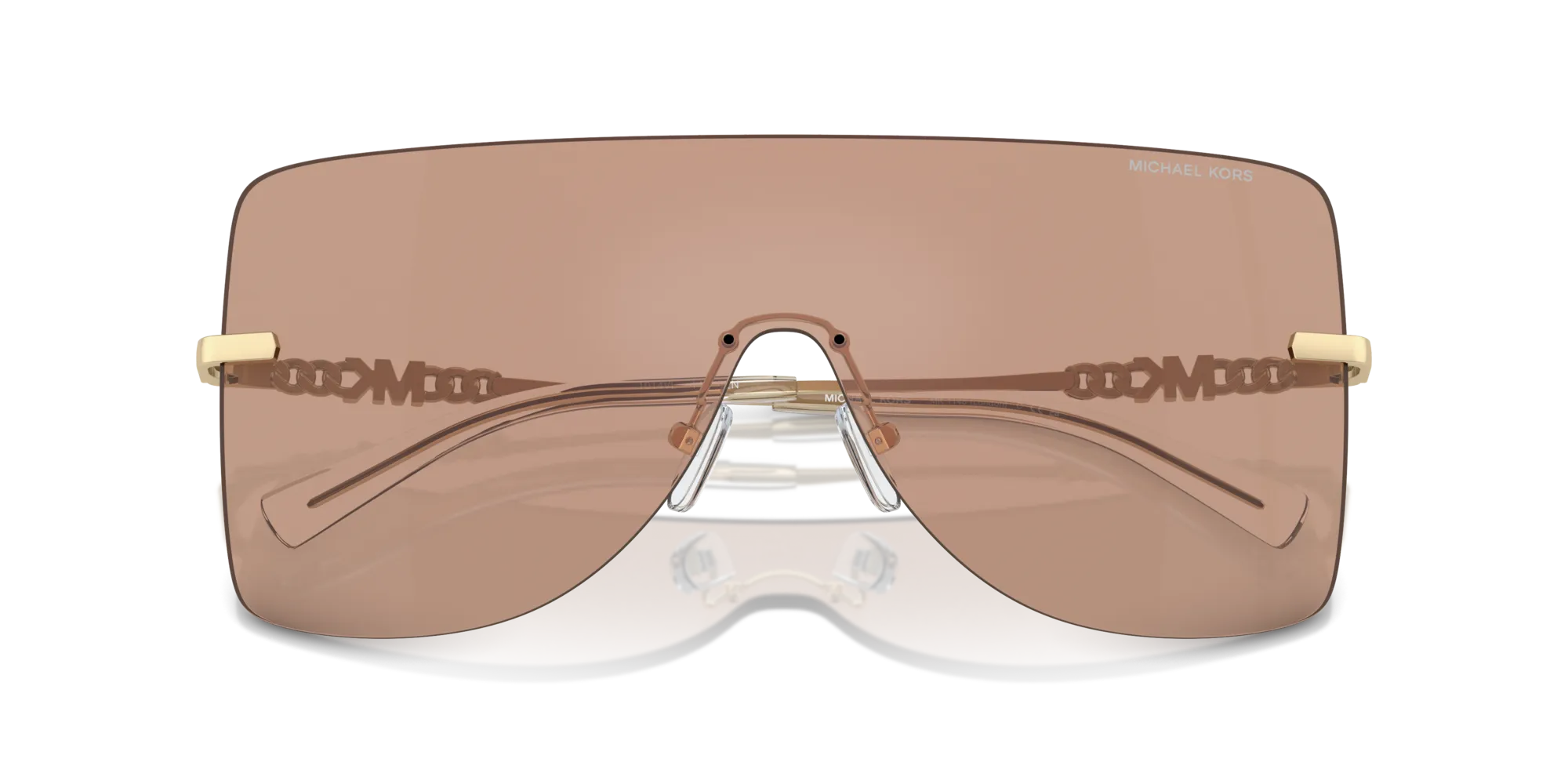 Michael Kors MK1148 LONDON 1014VL Occhiali da sole Metallo Marrone Marrone Squadrata Normale Specchiato - immagine 2