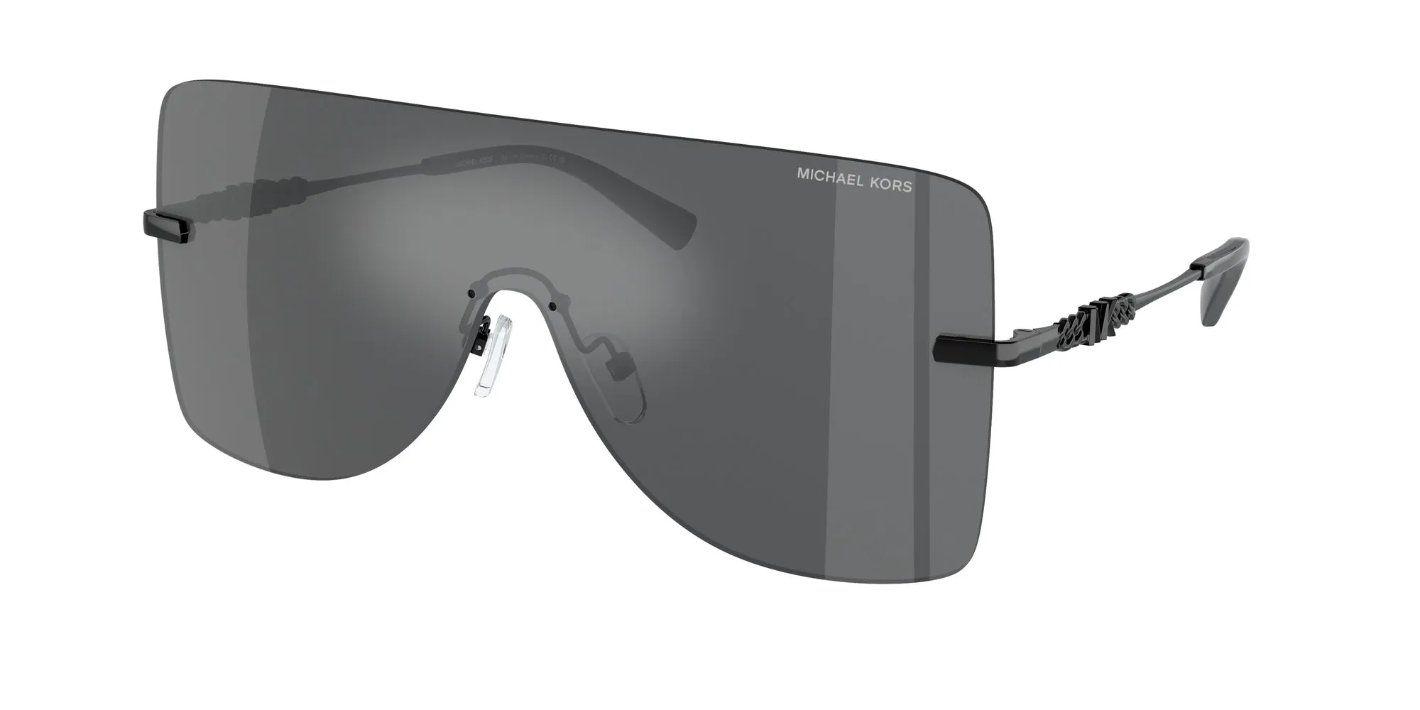 Michael Kors MK1148 LONDON 10056G Occhiali da sole Metallo Grigio Grigio Squadrata Normale Specchiato - immagine 1
