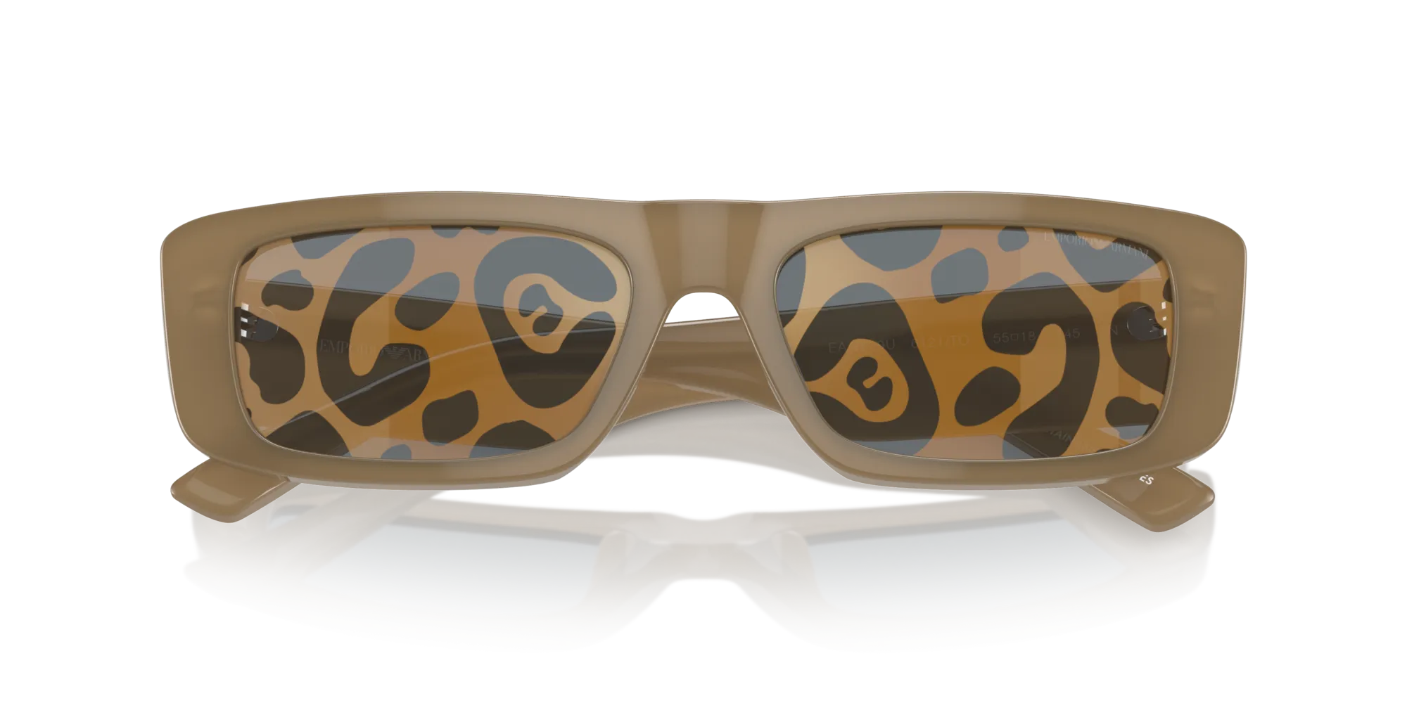 Emporio Armani EA4229U 6121TO Occhiali da sole Acetato Marrone Marrone Squadrata Normale Decorazione - immagine 2