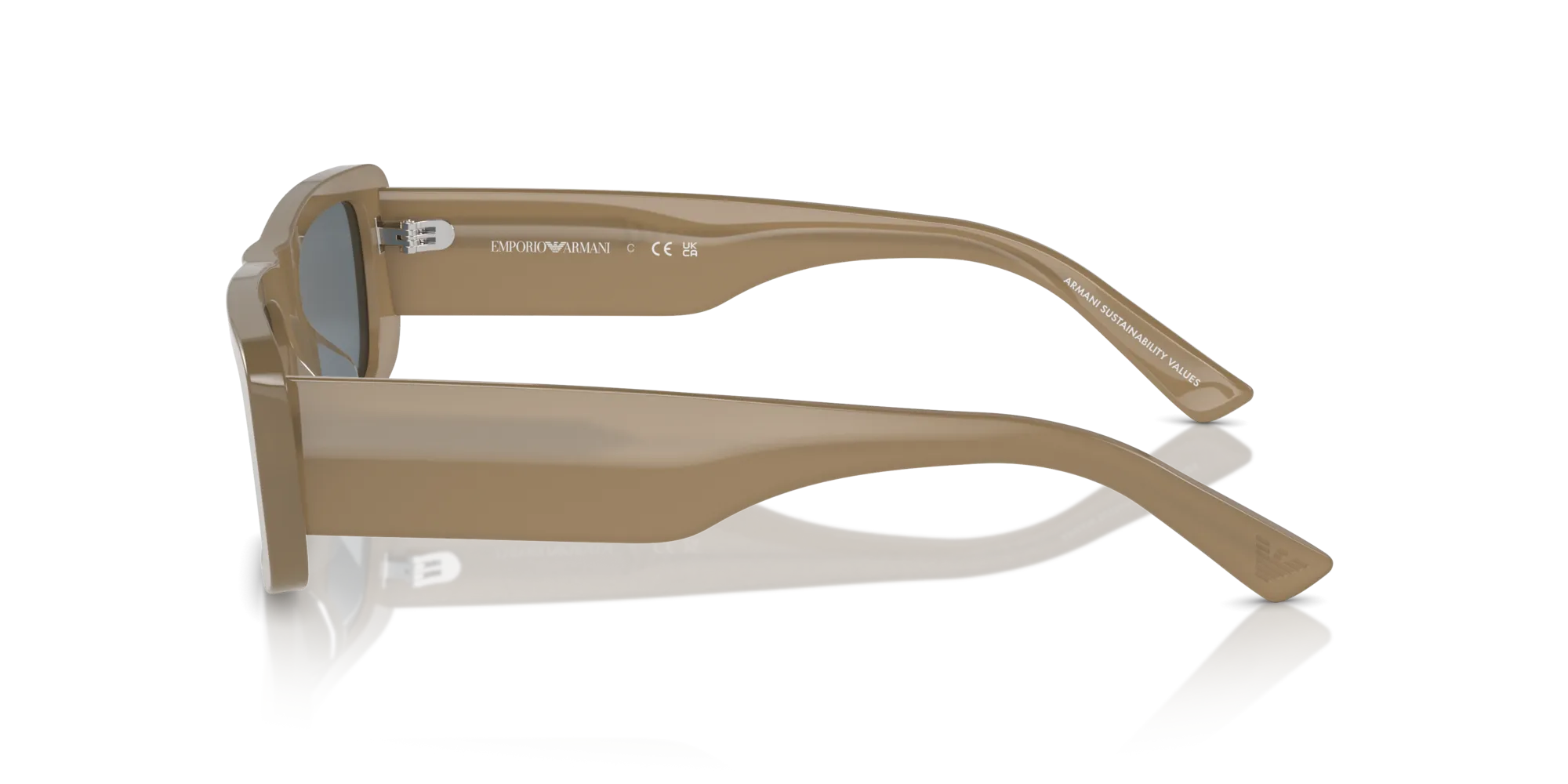 Emporio Armani EA4229U 6121TO Occhiali da sole Acetato Marrone Marrone Squadrata Normale Decorazione - immagine 4