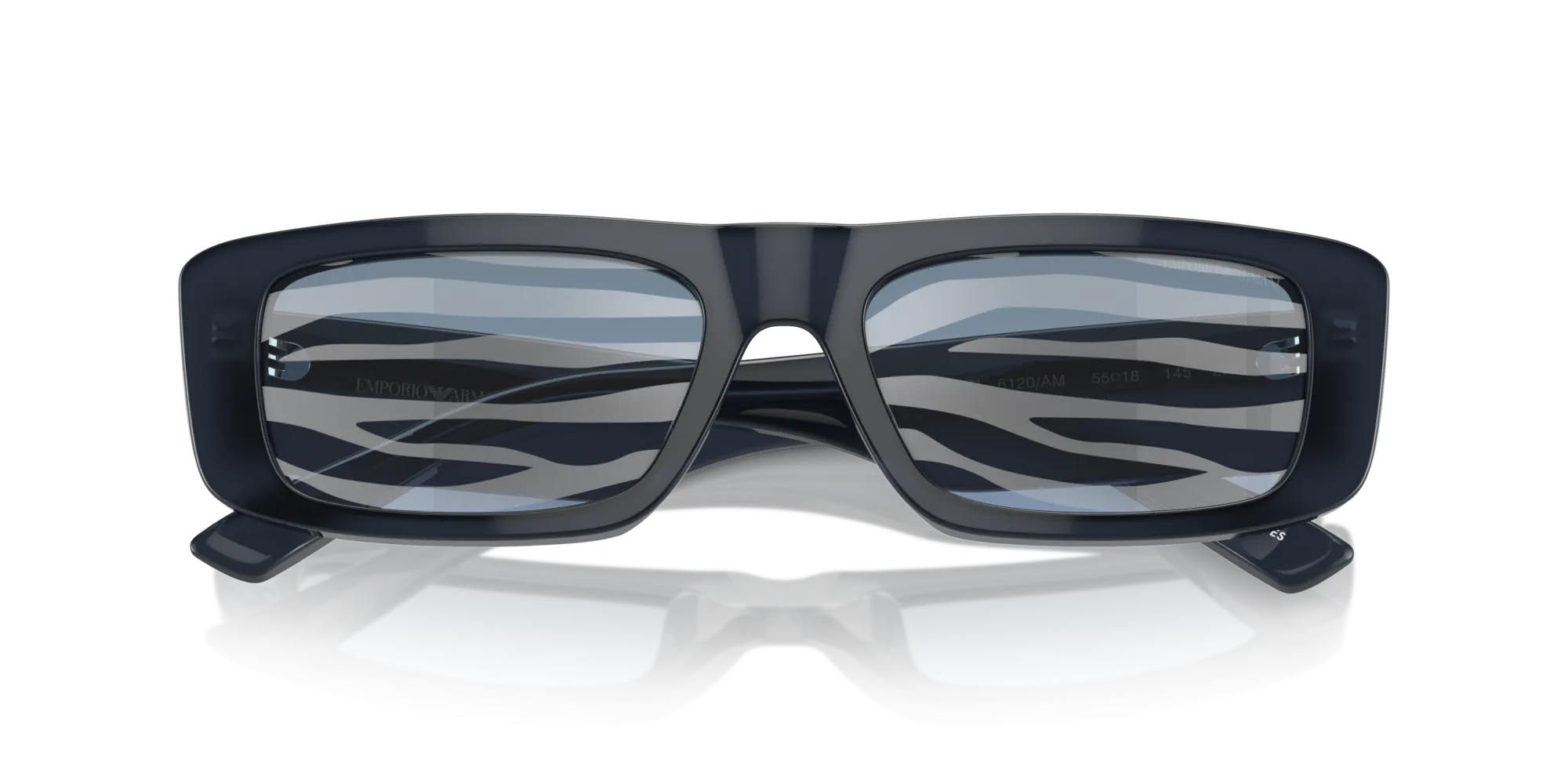 Emporio Armani EA4229U 6120AM Occhiali da sole Acetato Blu Blu Squadrata Normale Decorazione - immagine 2