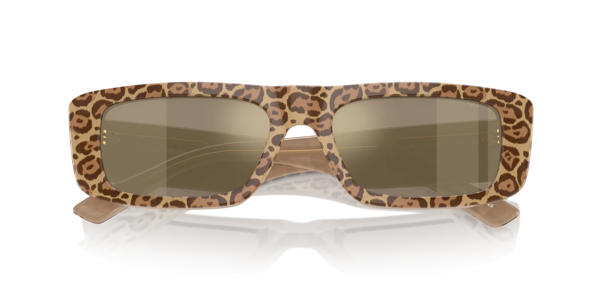 Emporio Armani EA4229U 61195A Occhiali da sole Acetato Marrone Marrone Squadrata Specchiate Specchiato - immagine 2