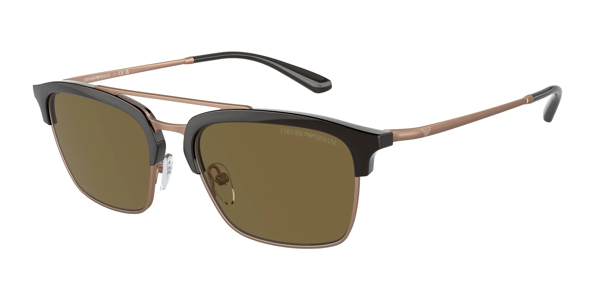 Emporio Armani EA4228 320173 Occhiali da sole Iniettato Marrone Marrone Pilot Normale - immagine 1