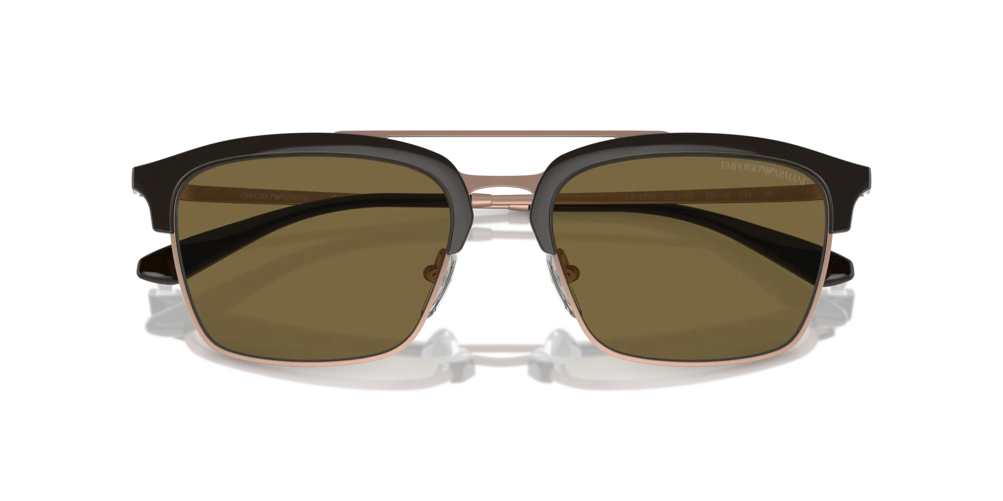 Emporio Armani EA4228 320173 Occhiali da sole Iniettato Marrone Marrone Pilot Normale - immagine 2