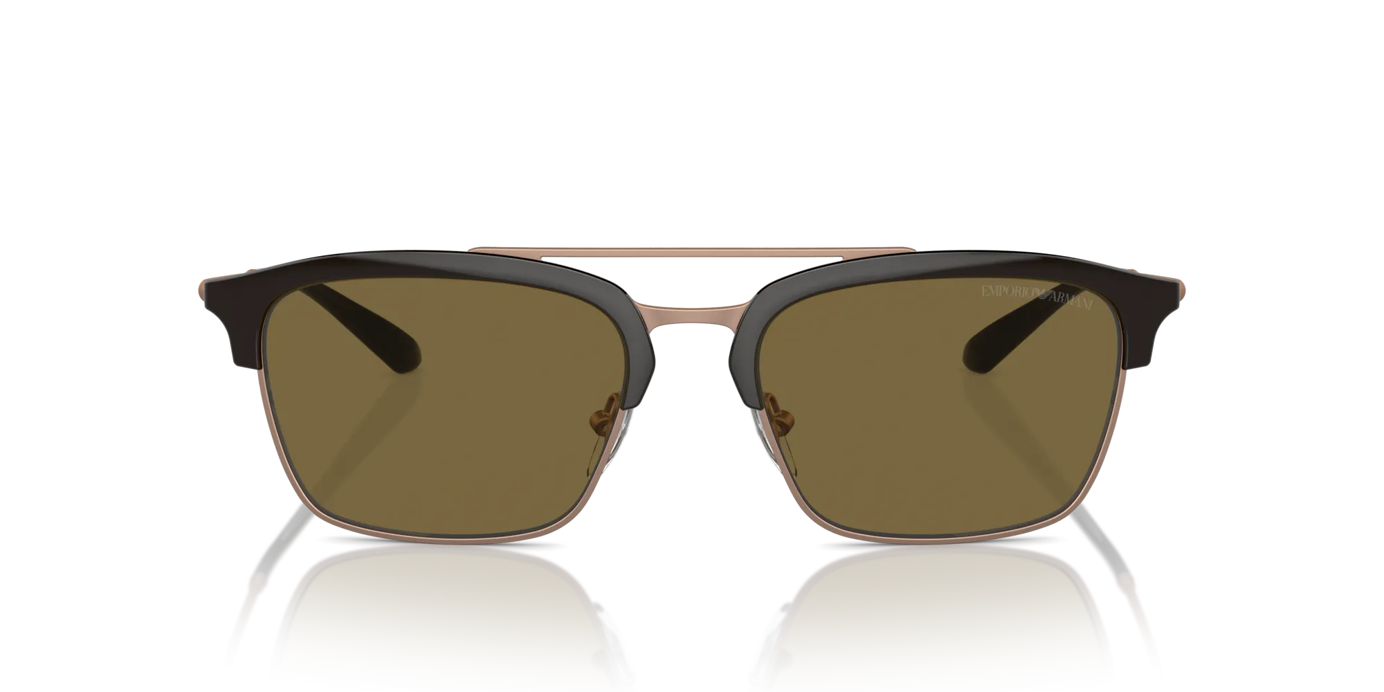 Emporio Armani EA4228 320173 Occhiali da sole Iniettato Marrone Marrone Pilot Normale - immagine 3