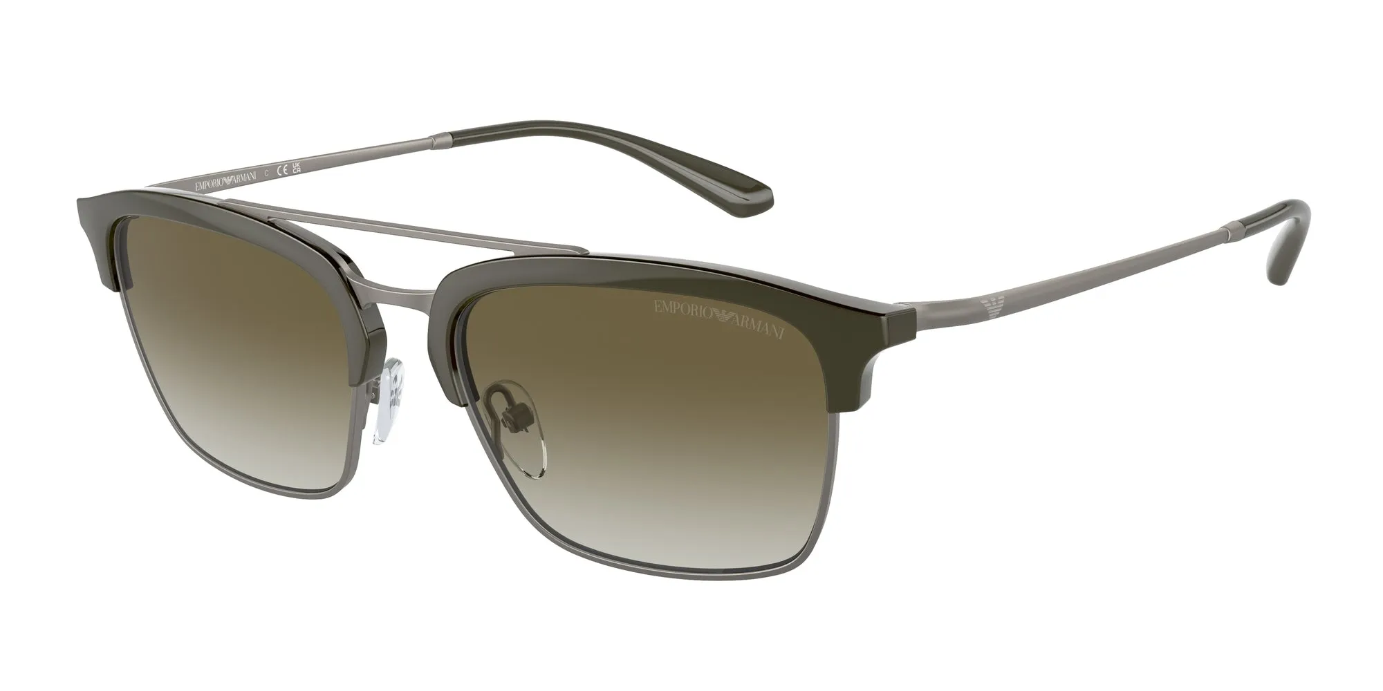 Emporio Armani EA4228 30038E Occhiali da sole Iniettato Verde Verde Pilot Normale Sfumato - immagine 1