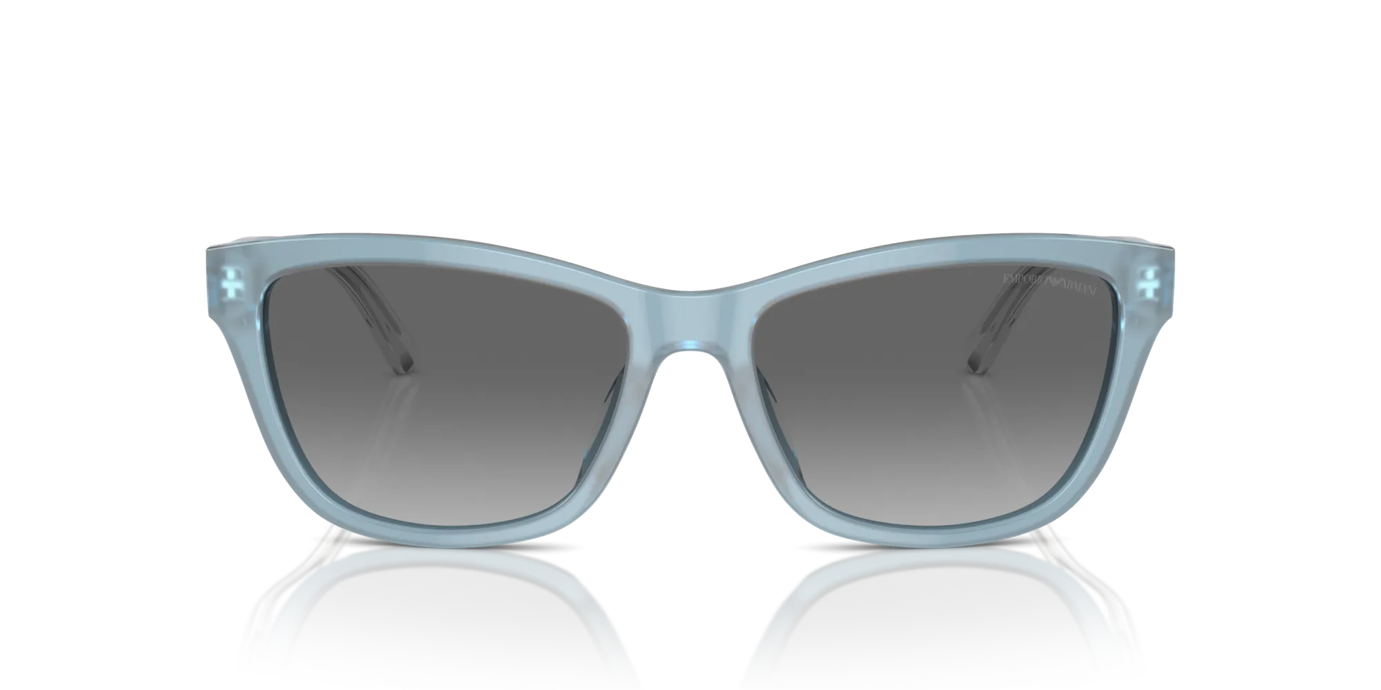 Emporio Armani EA4227U 609611 Occhiali da sole Acetato Blu Grigio Cat Eye Normale Sfumato - immagine 3