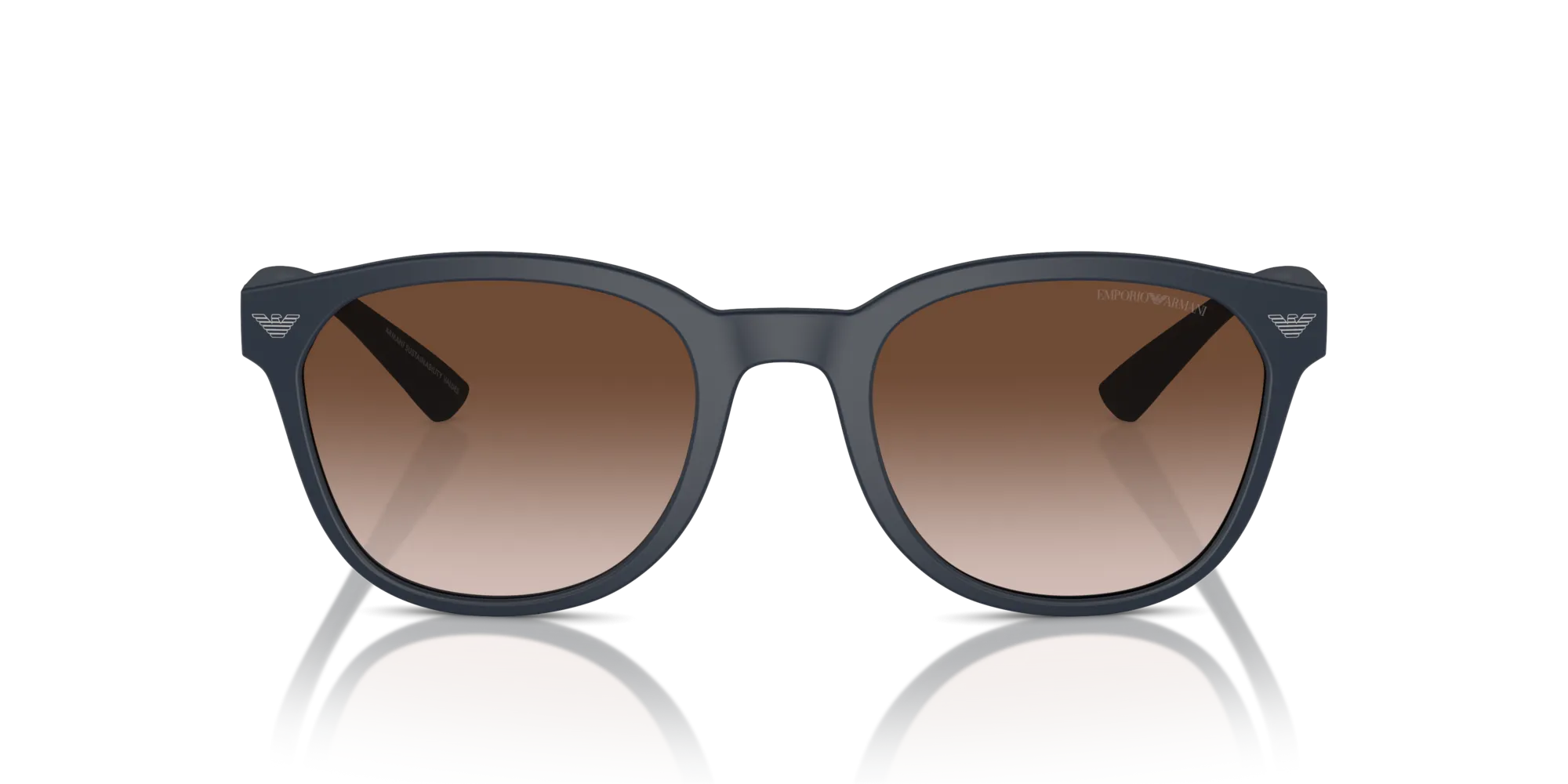 Emporio Armani EA4225U 508813 Occhiali da sole Iniettato Blu Marrone Pantos Normale Sfumato - immagine 3