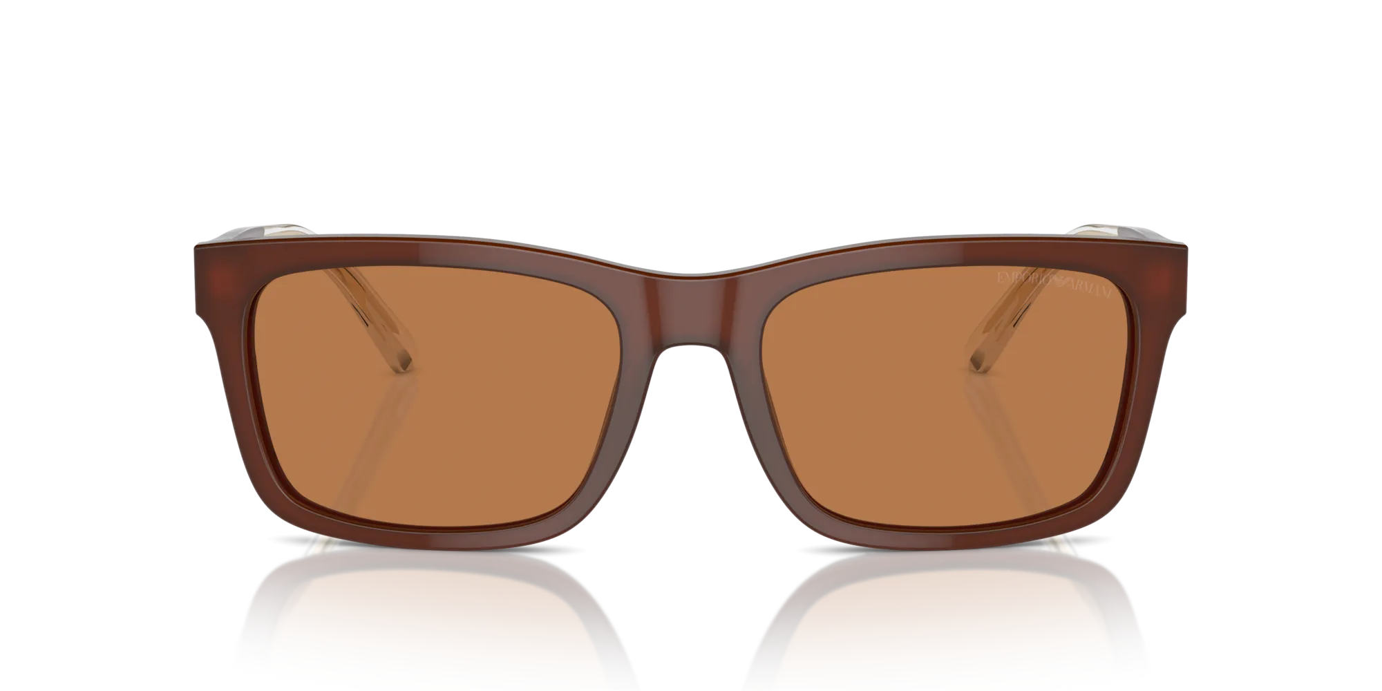 Emporio Armani EA4224 609573 Occhiali da sole Acetato Marrone Marrone Squadrata Normale - immagine 3