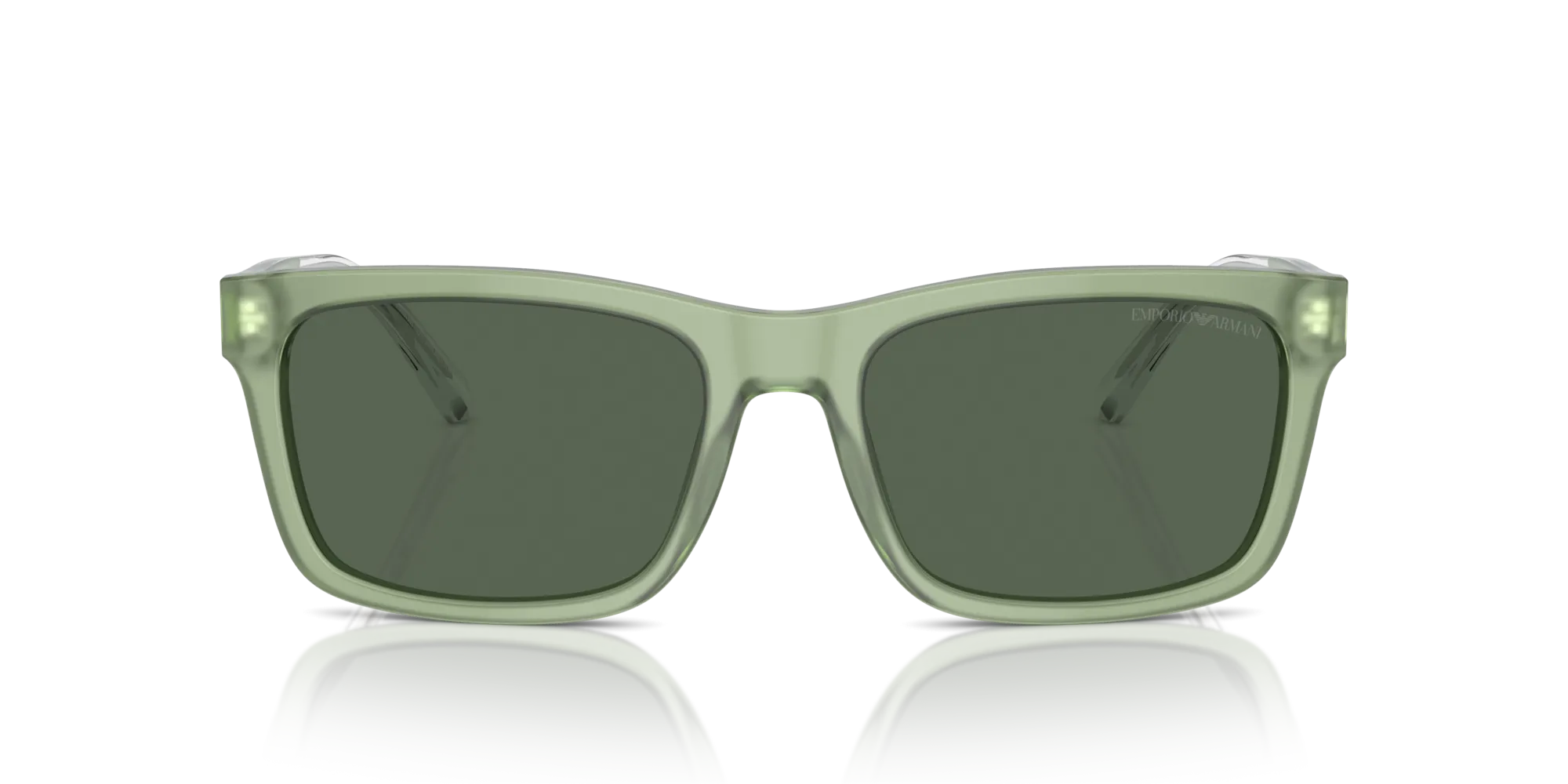 Emporio Armani EA4224 609471 Occhiali da sole Acetato Verde Verde Squadrata Normale - immagine 3
