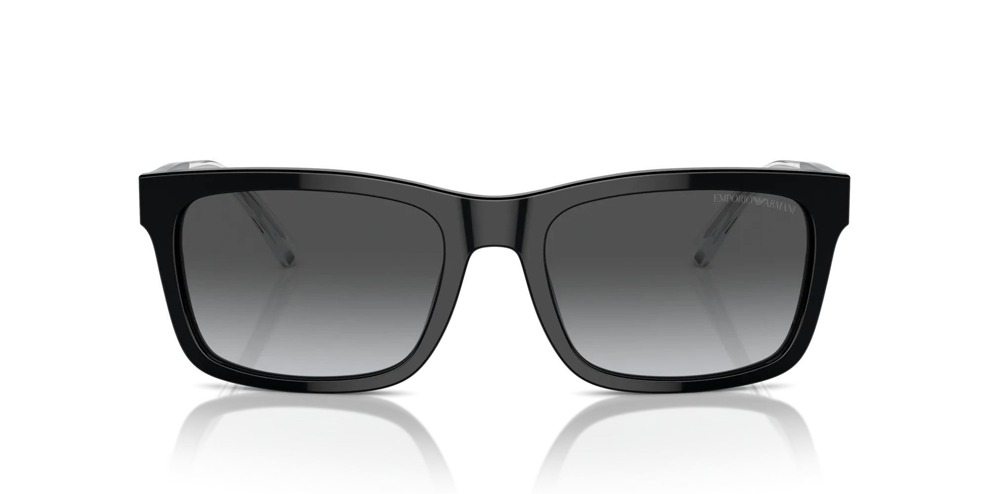 Emporio Armani EA4224 5017T3 Occhiali da sole Acetato Nero Grigio Squadrata Polarizzata Sfumato - immagine 3