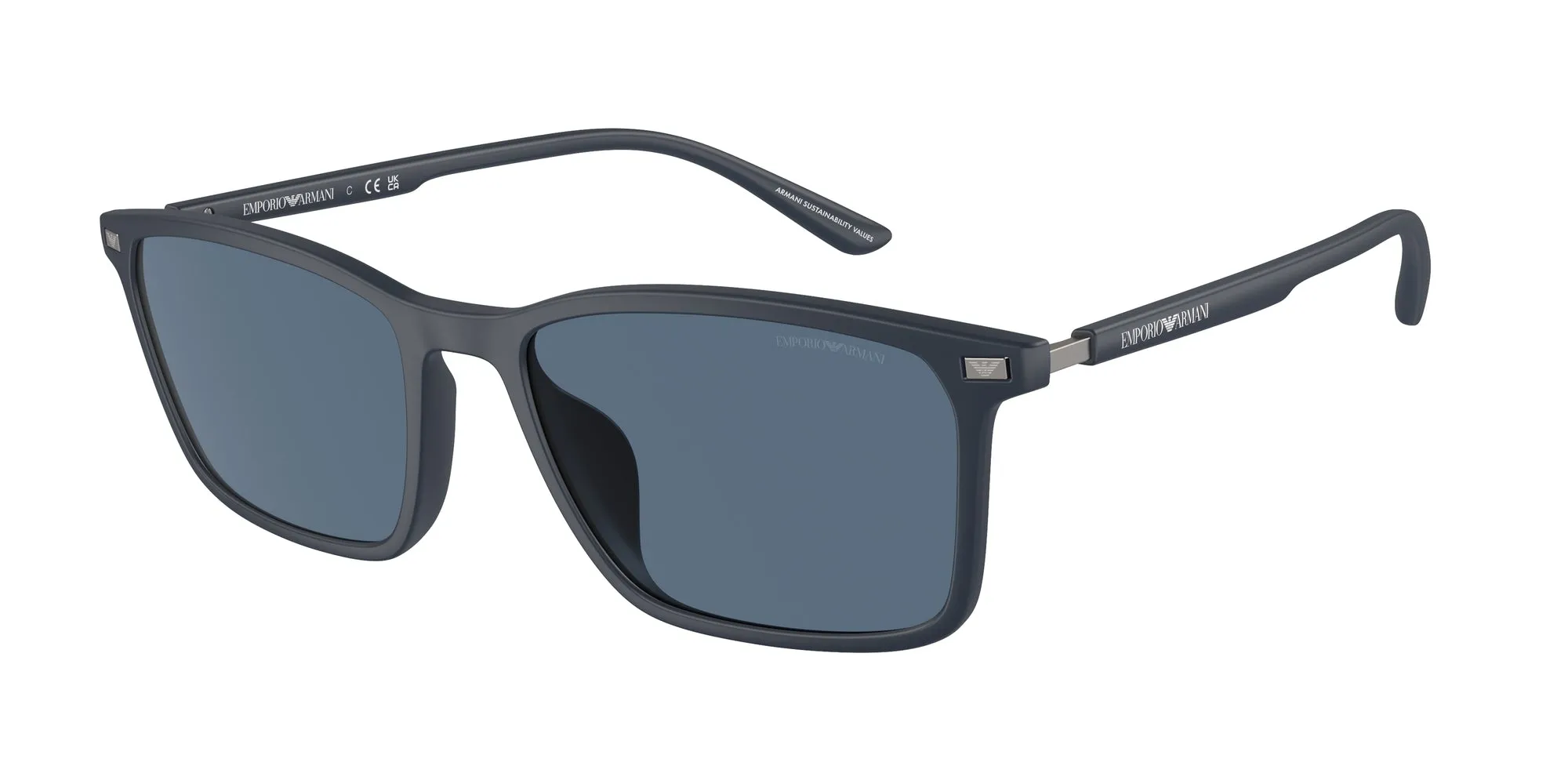 Emporio Armani EA4223U 508880 Occhiali da sole Iniettato Blu Blu Squadrata Normale - immagine 1