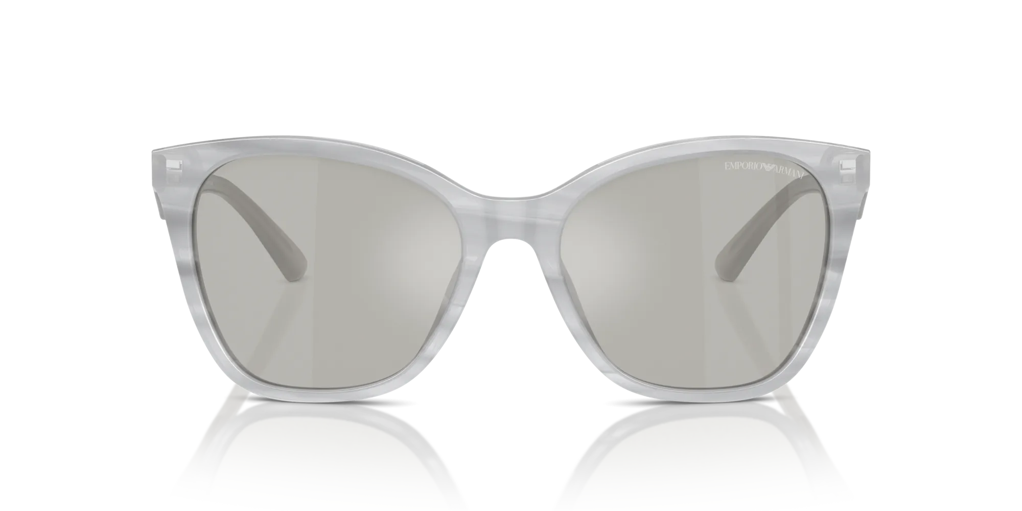 Emporio Armani EA4222U 611487 Occhiali da sole Acetato Grigio Grigio Farfalla Normale Flash - immagine 3