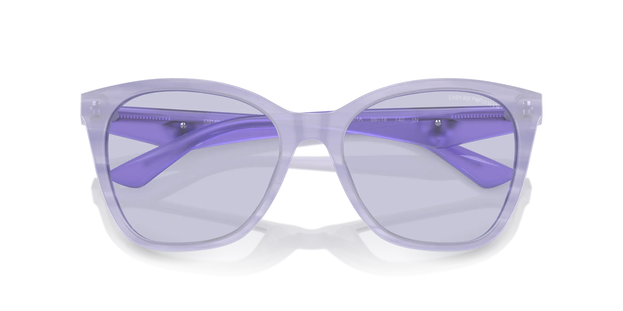 Emporio Armani EA4222U 61131A Occhiali da sole Acetato Viola Viola Farfalla Normale - immagine 2