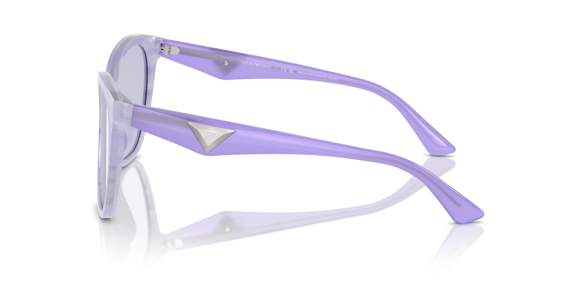 Emporio Armani EA4222U 61131A Occhiali da sole Acetato Viola Viola Farfalla Normale - immagine 4